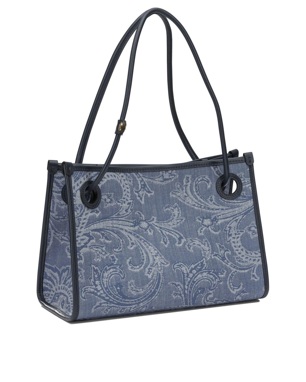 Etro Blue "Shopping Eyes" Medium Shoulder Bag