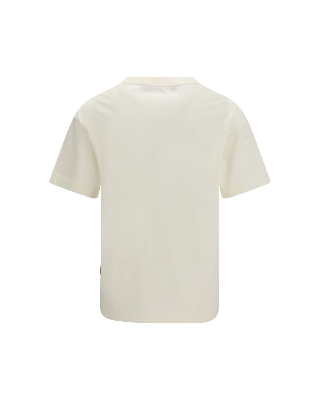 Palm Angels White Stamp T-Shirt With Logo for men