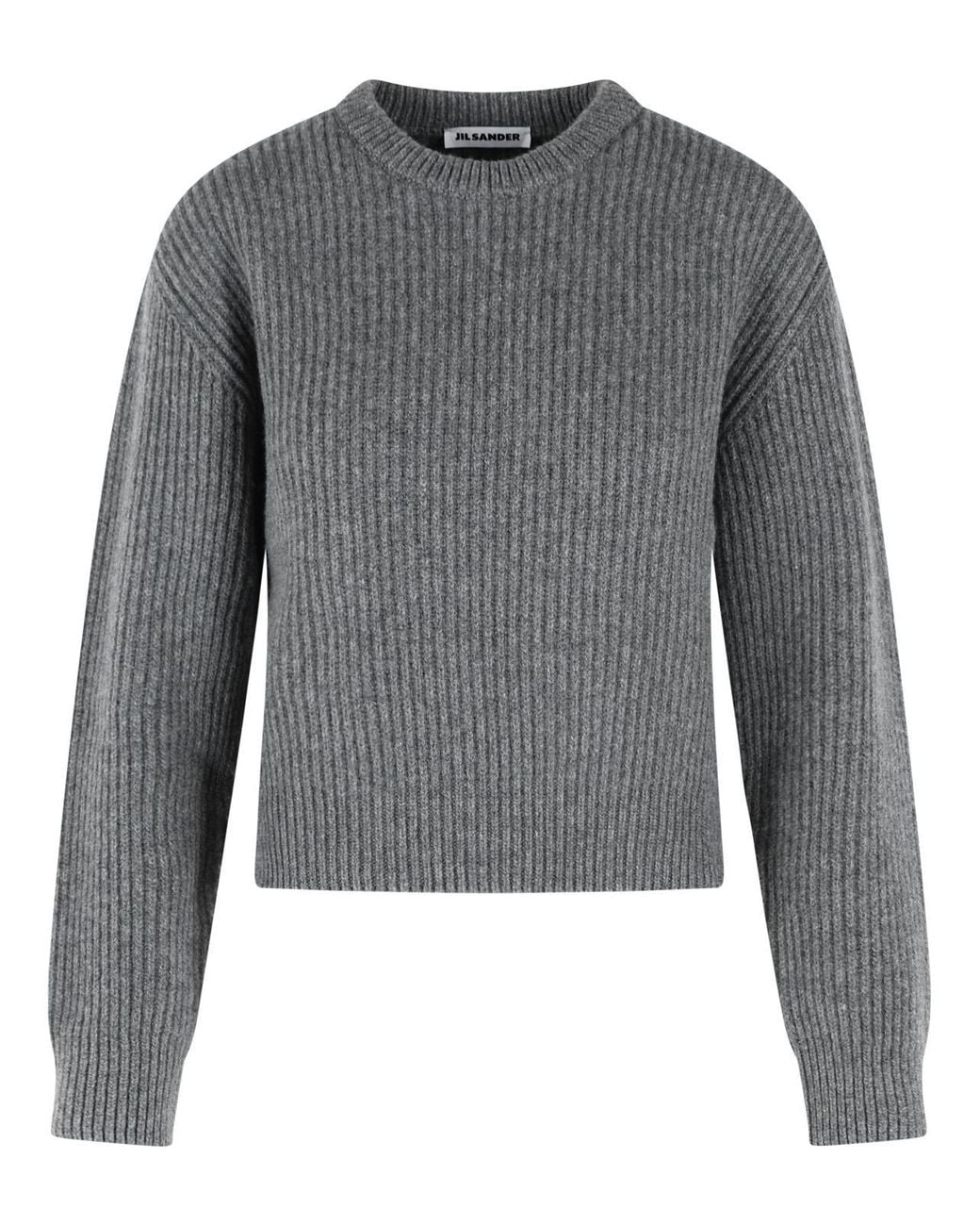 Jil Sander Gray Wool Sweater