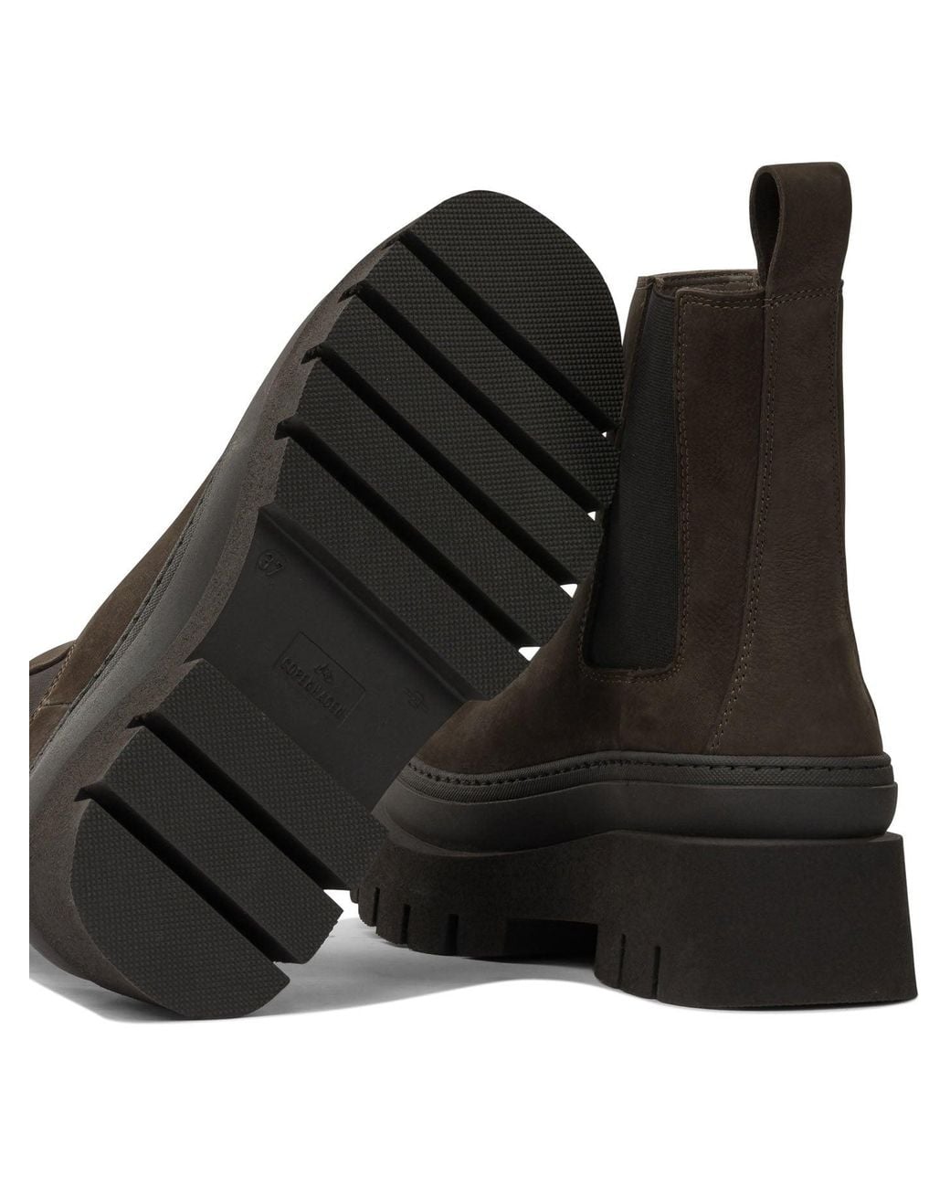 COPENHAGEN Black Leather Ankle Boots