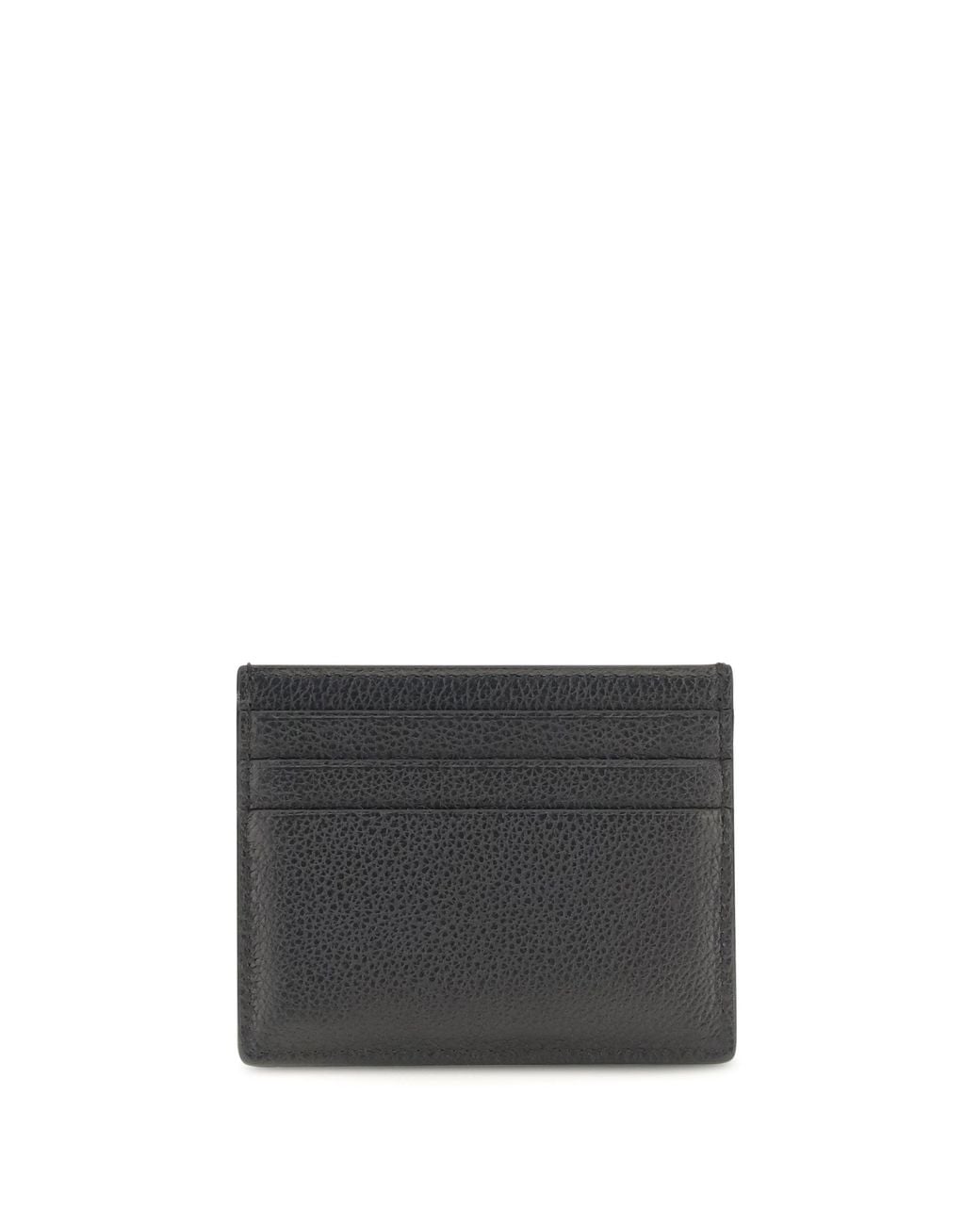 Fendi Gray Araya Leather Card Holder Nero for men