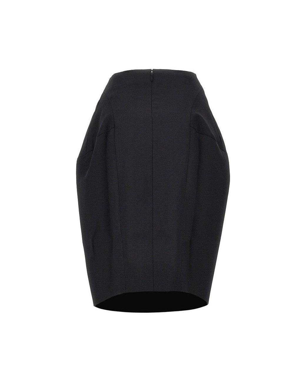 Jacquemus Black 'Ovalo' Wool Skirt