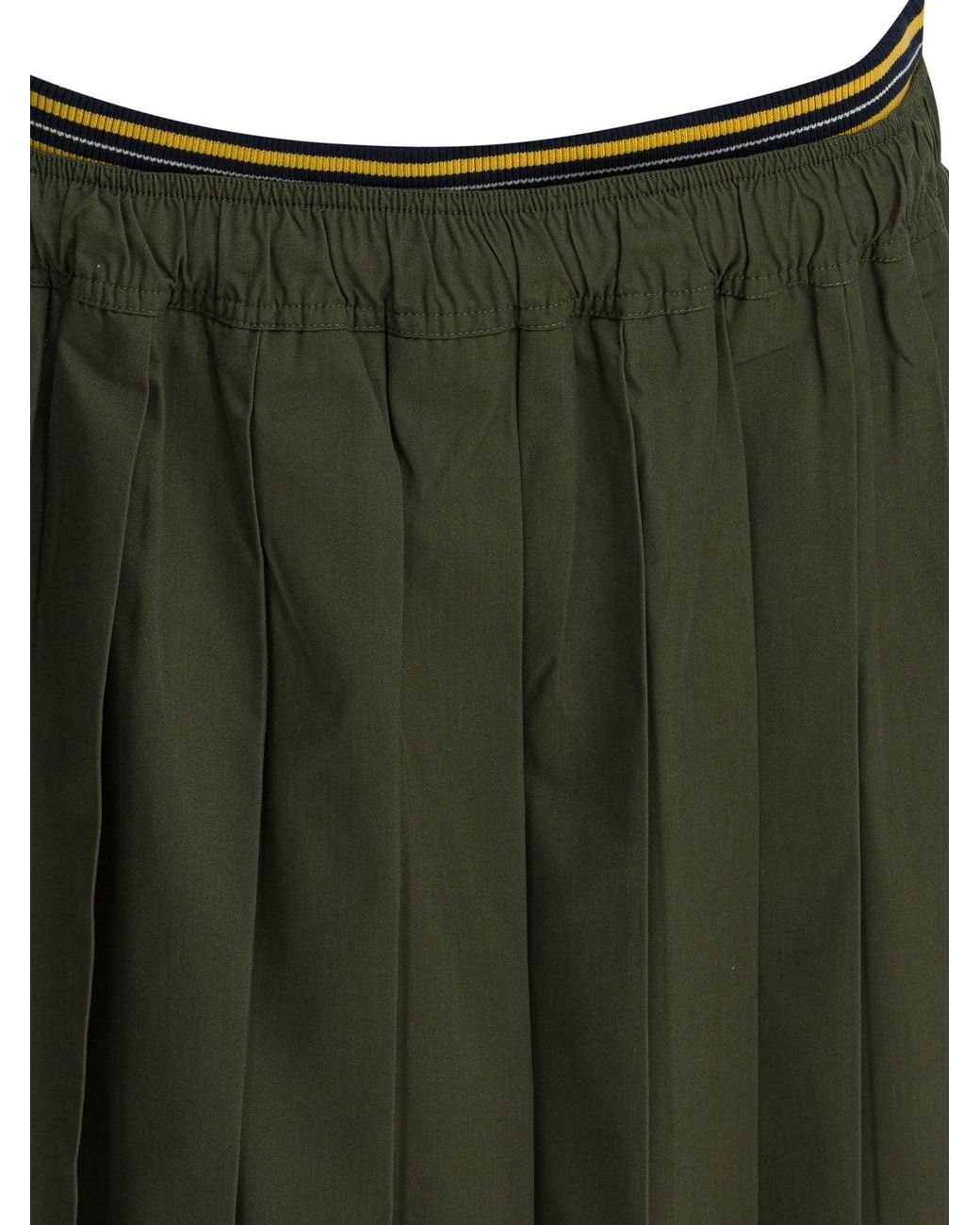 Prada Green Pleated Skirt Re-Nylon