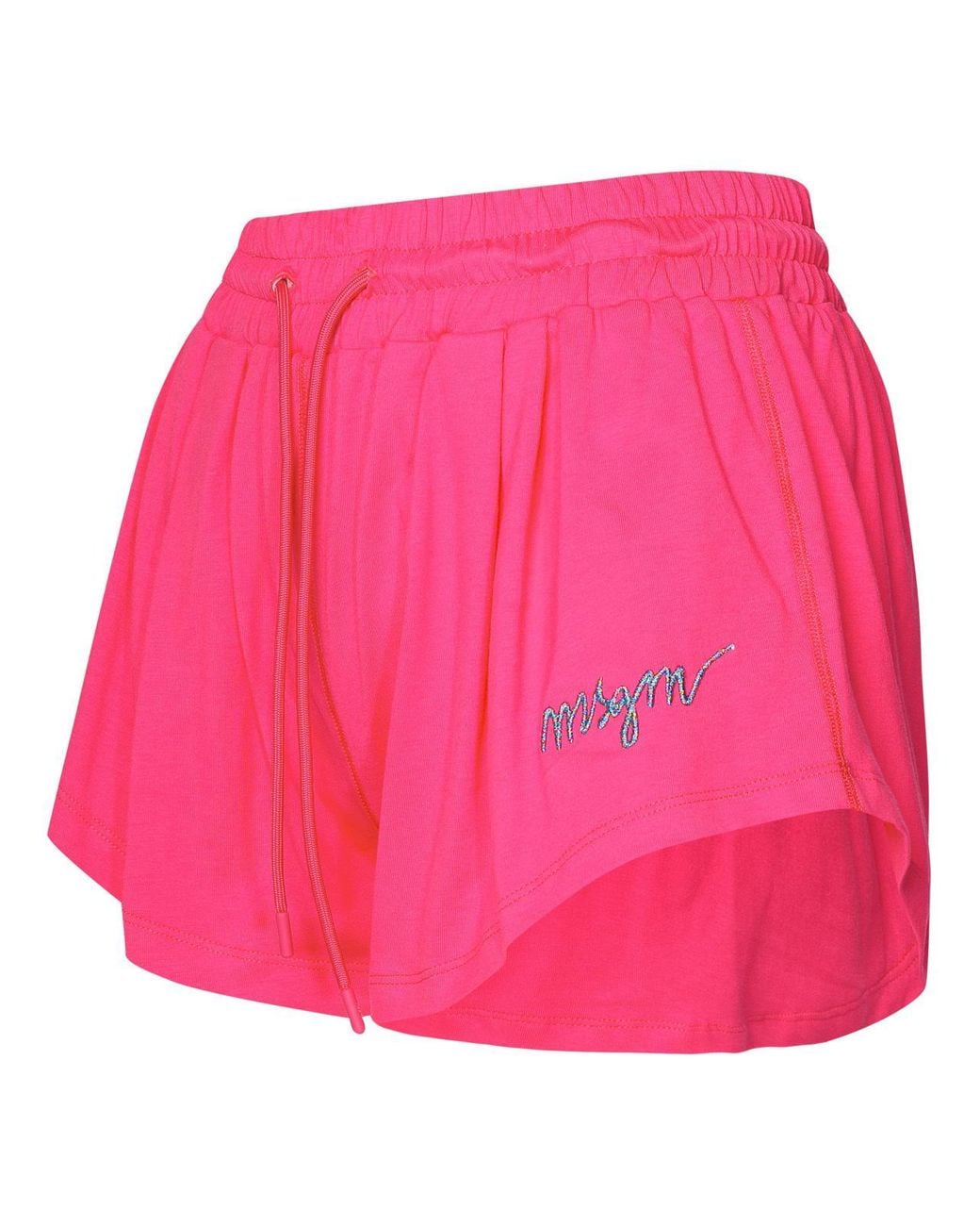 MSGM Pink Fuchsia Cotton Shorts
