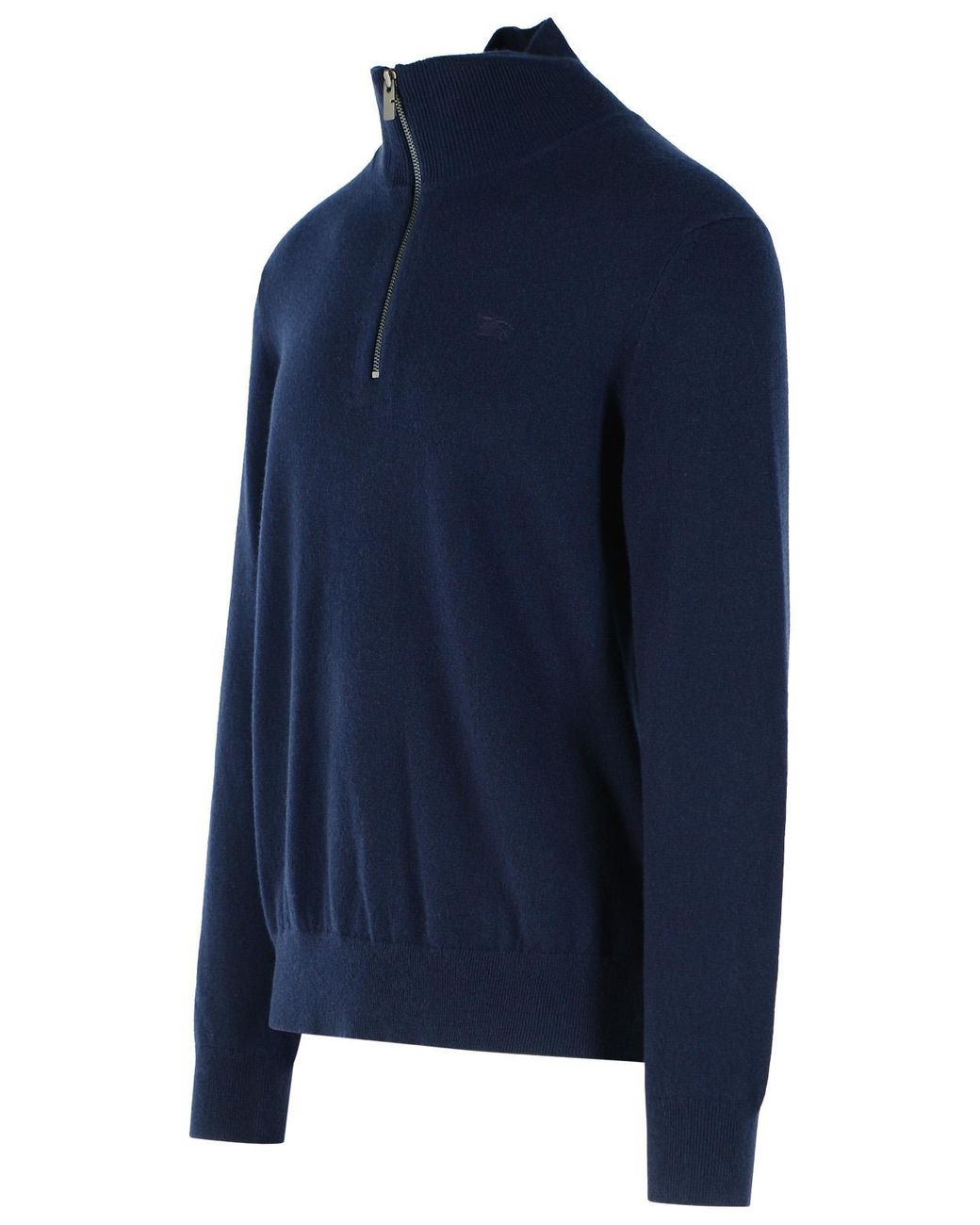 Burberry Blue Funnel Neck Sweater Cashmere Blend for men