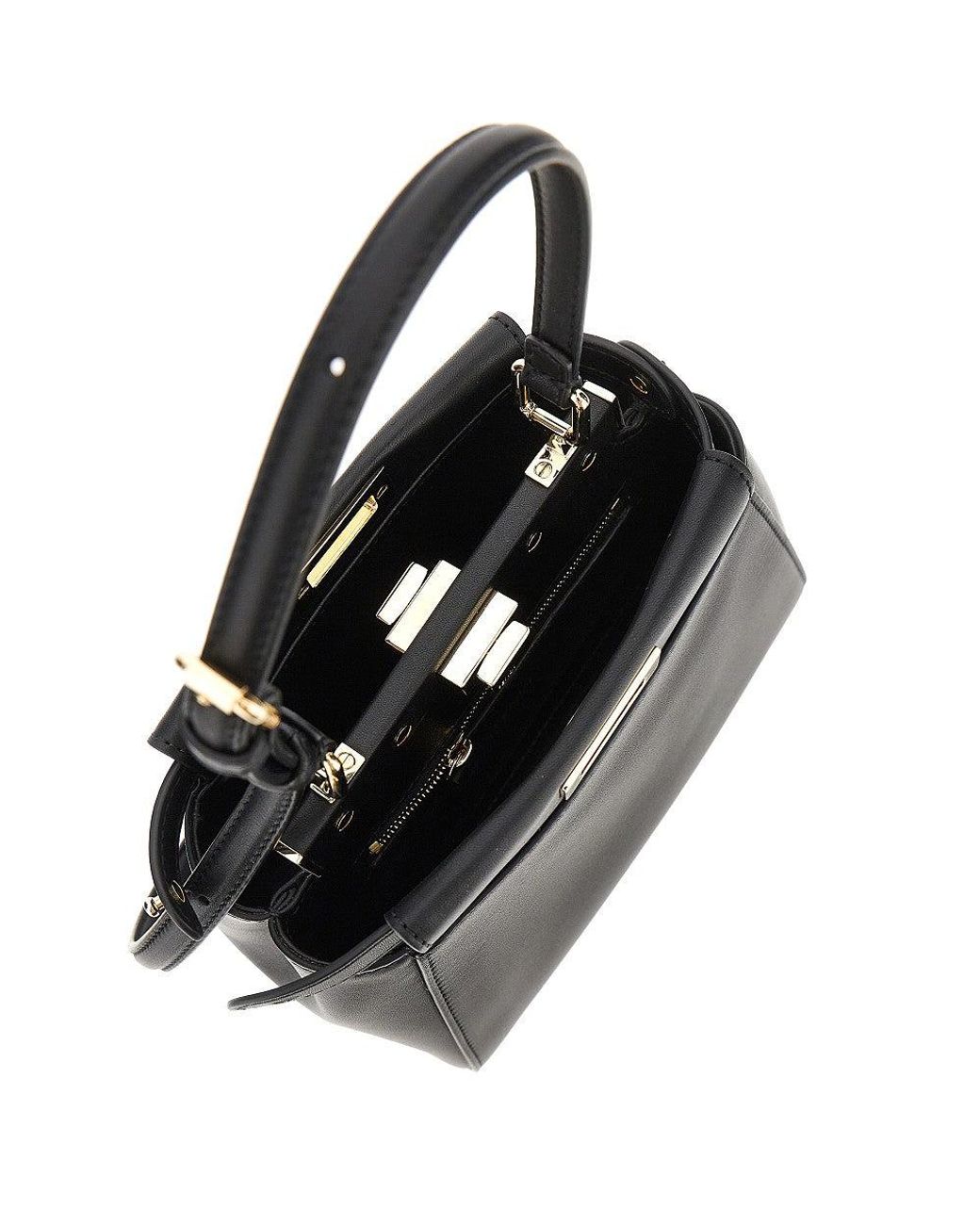 Fendi Black My Peekaboo Leather Mini Bag