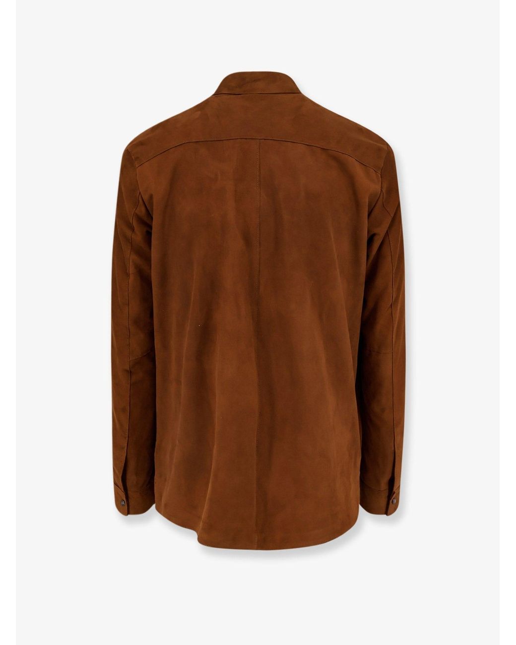 DFOUR® Brown Suede Shirt