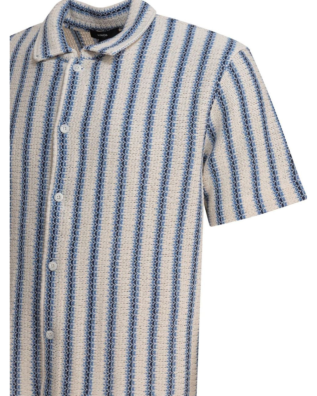 Vince Blue Striped Shirt for men
