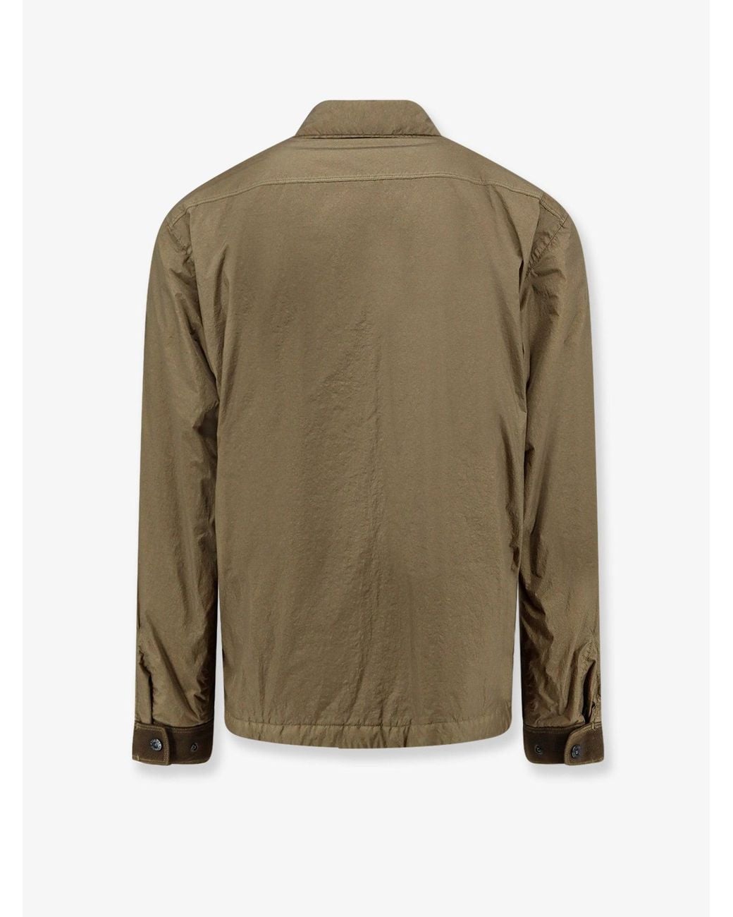 Stone Island Green Crinkle Reps Ny Recycled Nylon Jacket for men