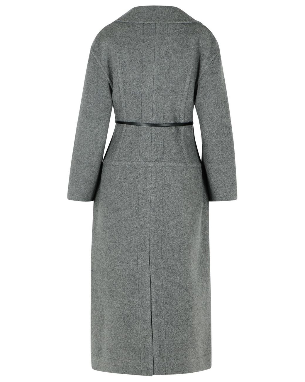 Jil Sander Gray Virgin Wool Coat