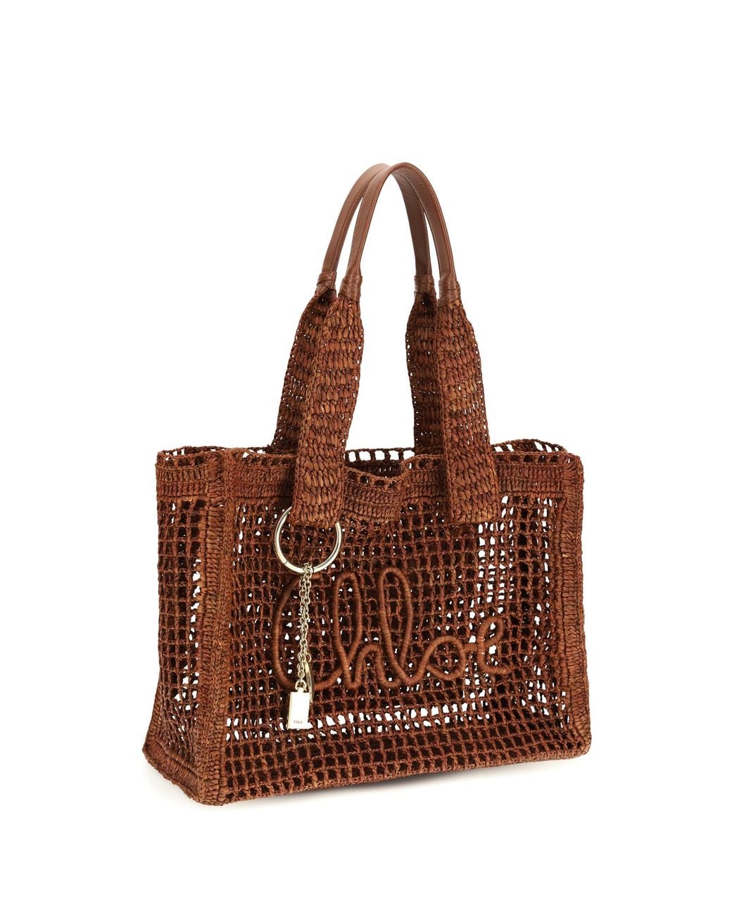 Chloé Brown Chloã East-West Summer Banana Raffia Tote Bag