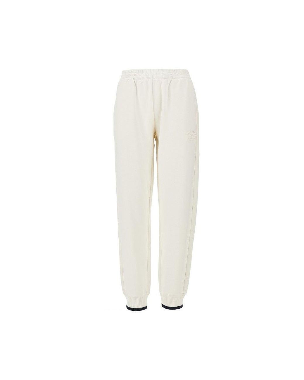 EA BODYWEAR White Logo Embroidery Sweatpants