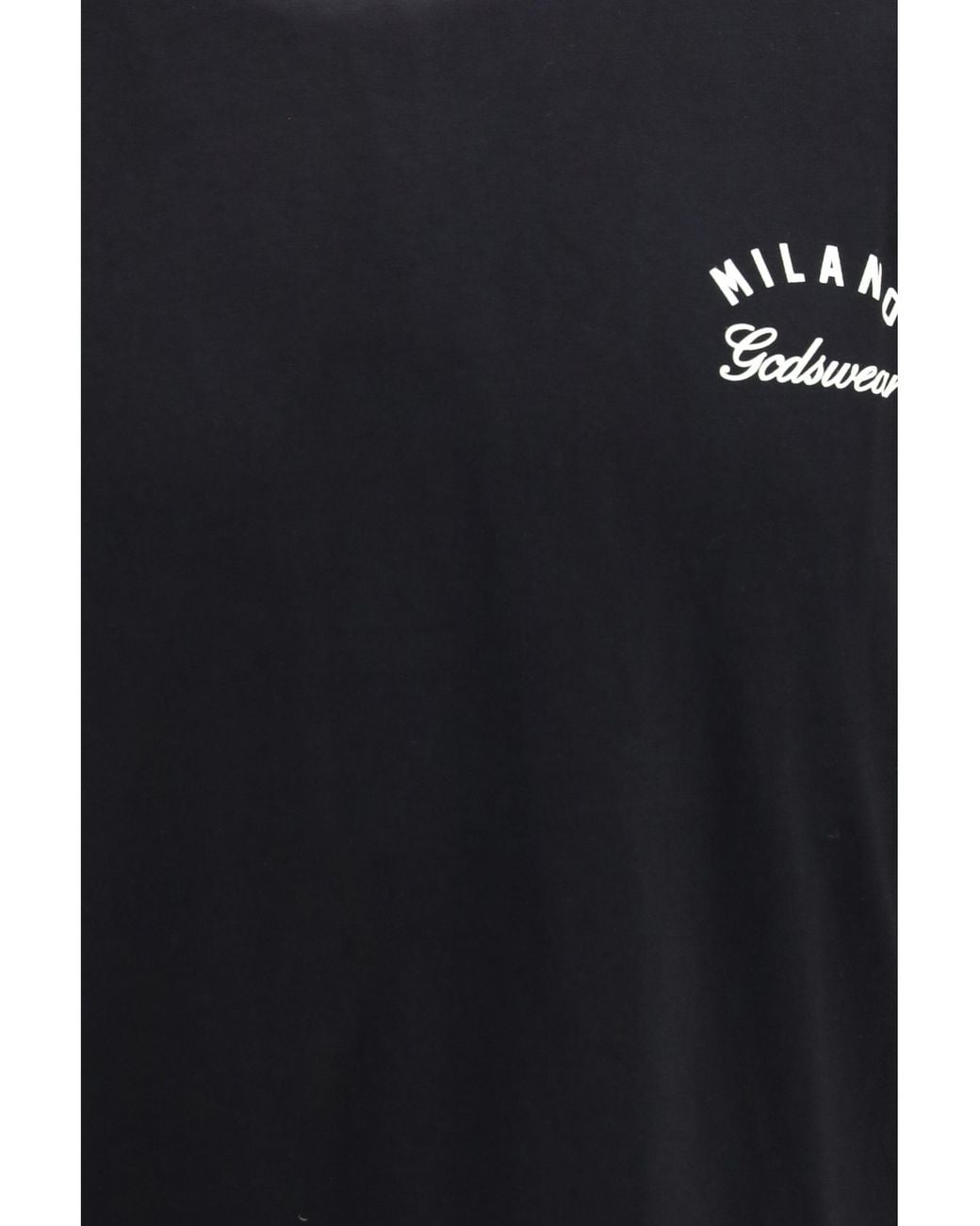 Gcds Black Cotton Crewneck T-Shirt for men