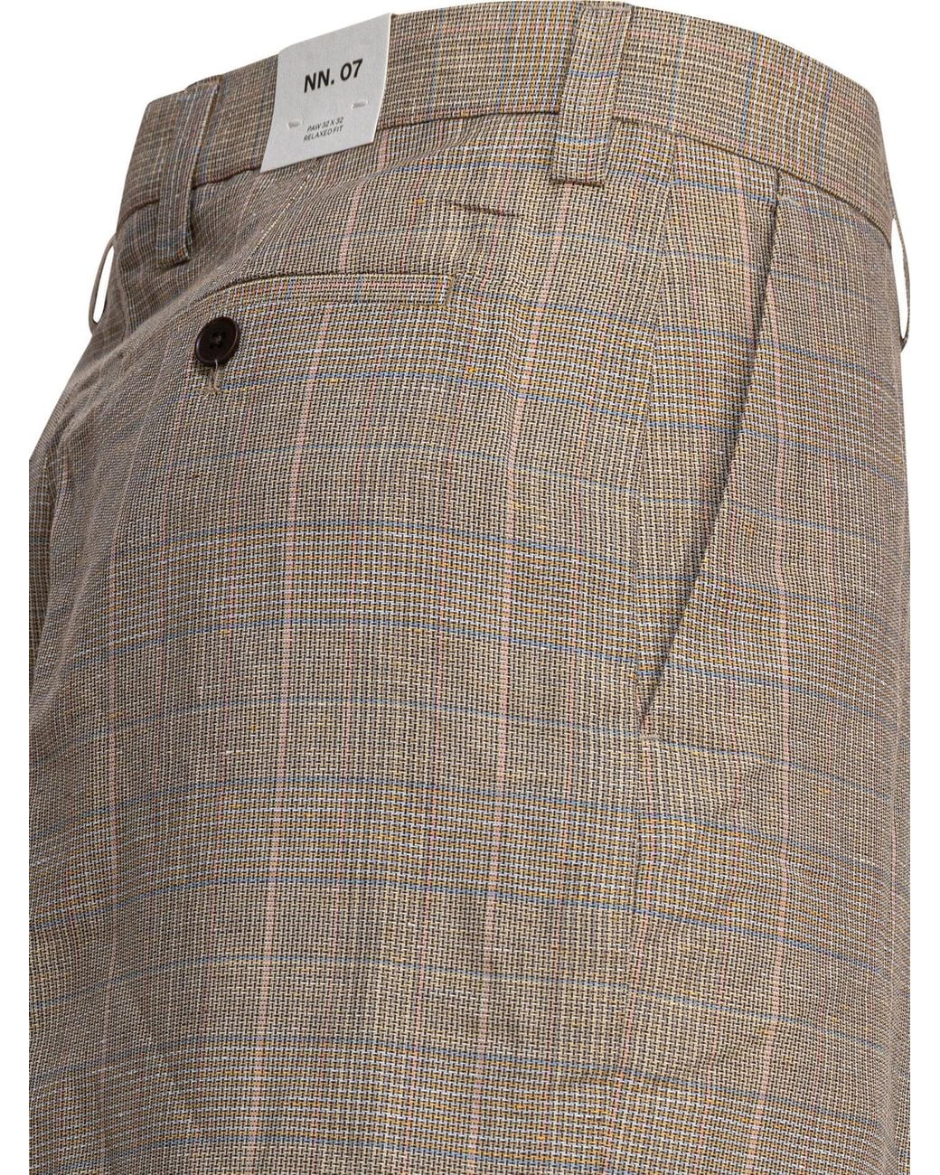 NN07 Gray Paw Trousers Brown for men