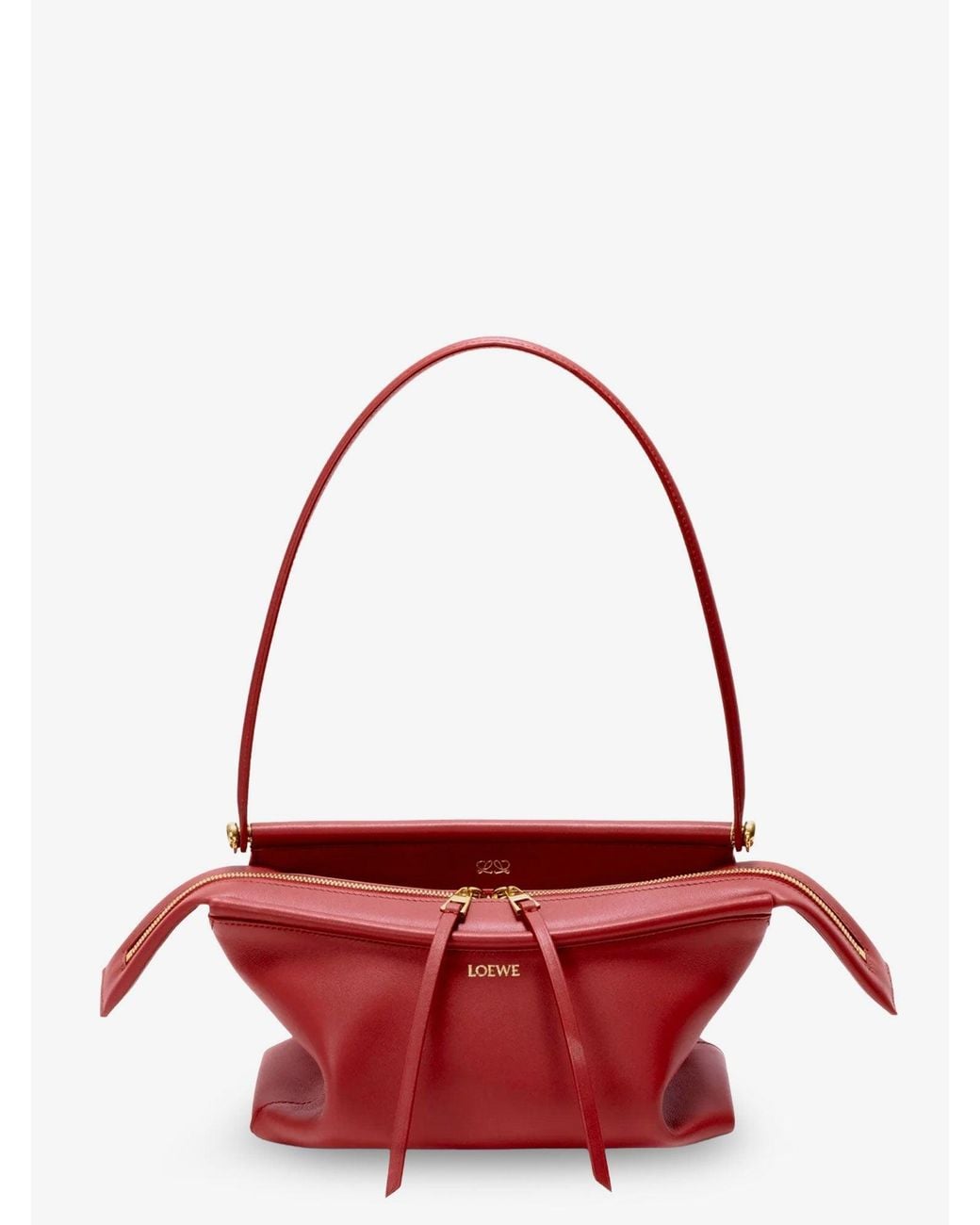 Loewe Red Whisker Small Leather Handbag