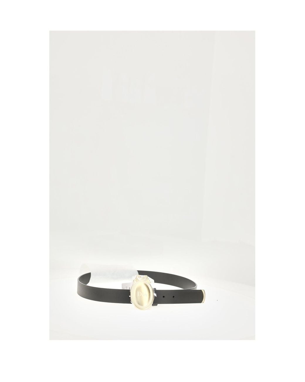 Dior White Belt Madallion- Calf Leather for men