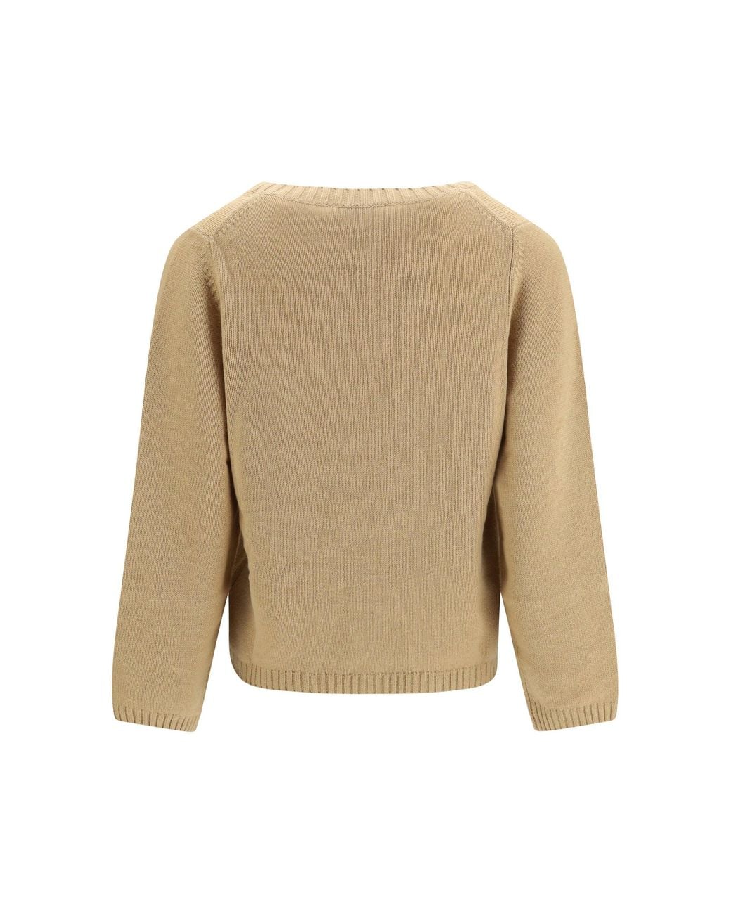 Allude Natural V-Neck Cashmere Sweater