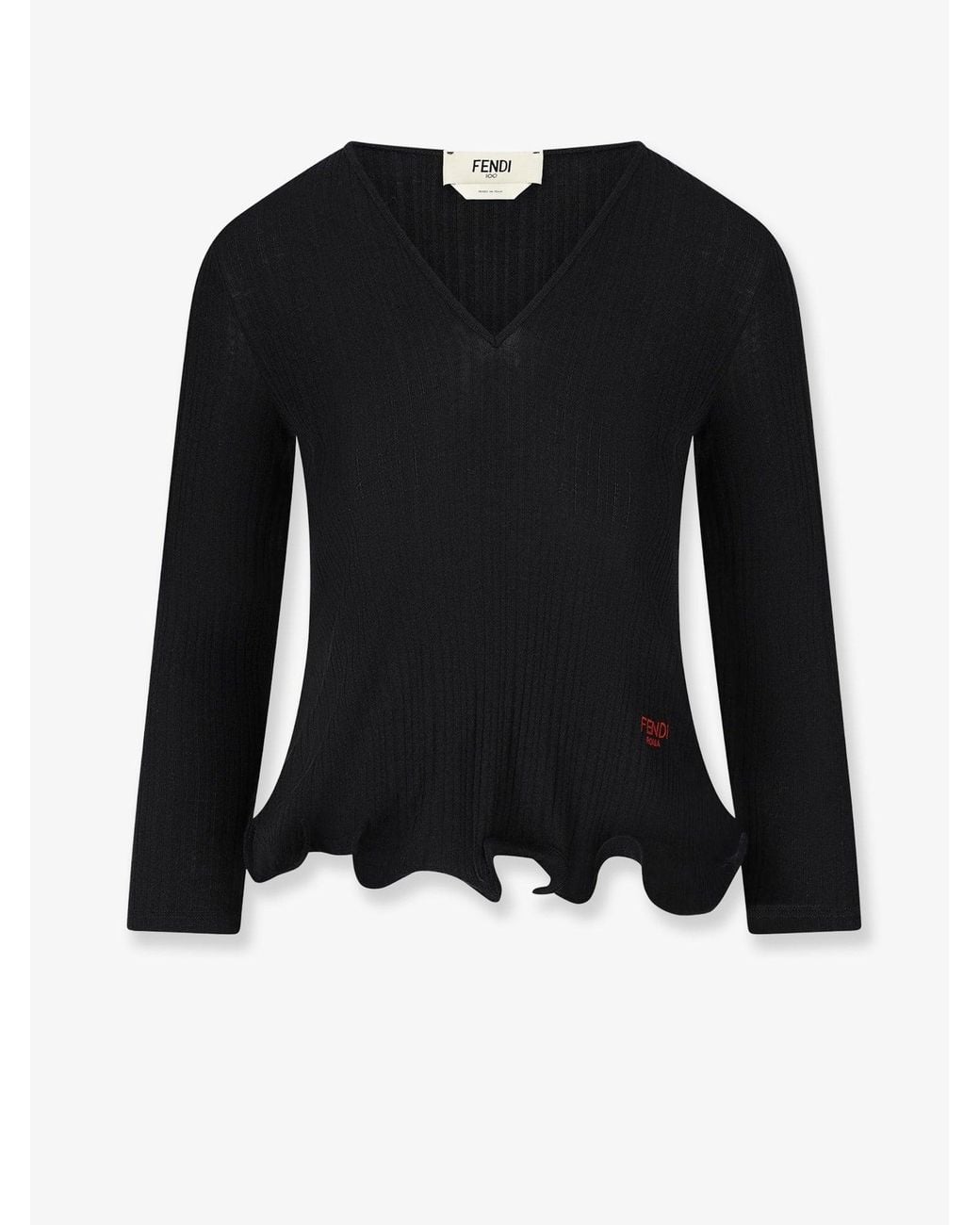 Fendi Black Wool Sweater