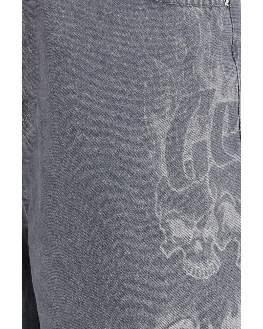 Gcds Gray Baggy Shorts Riders for men