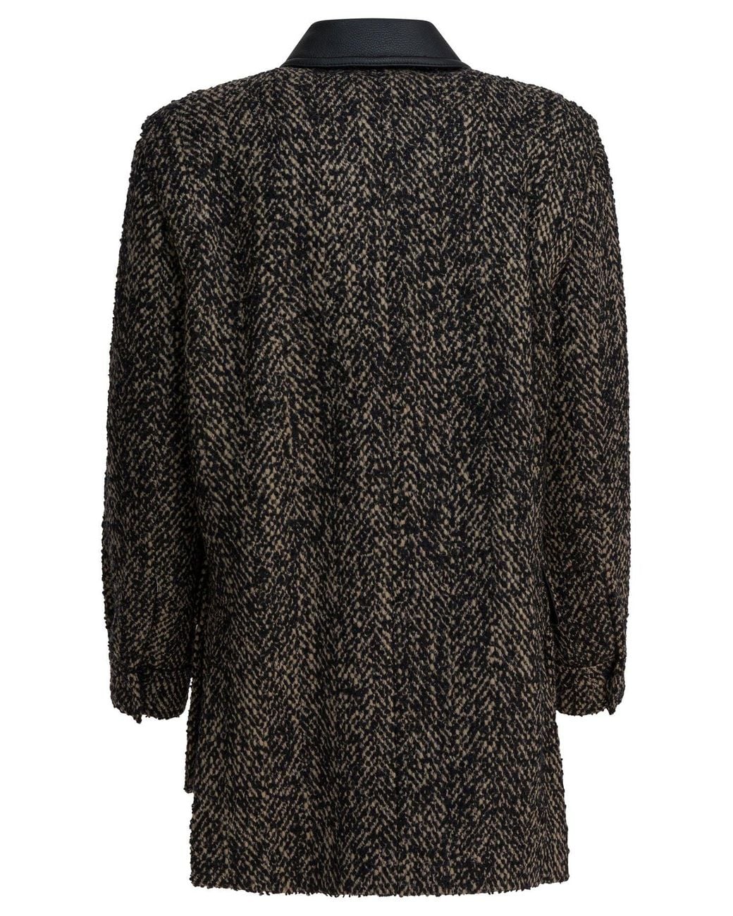 Max Mara Black Wool Blend Coat
