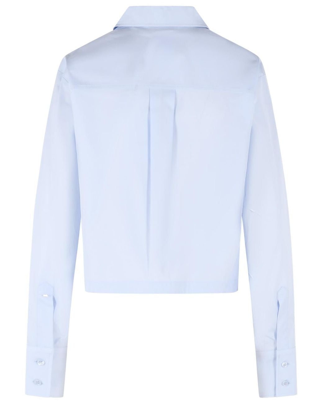 Sportmax Blue 'Certo' Cropped Shirt