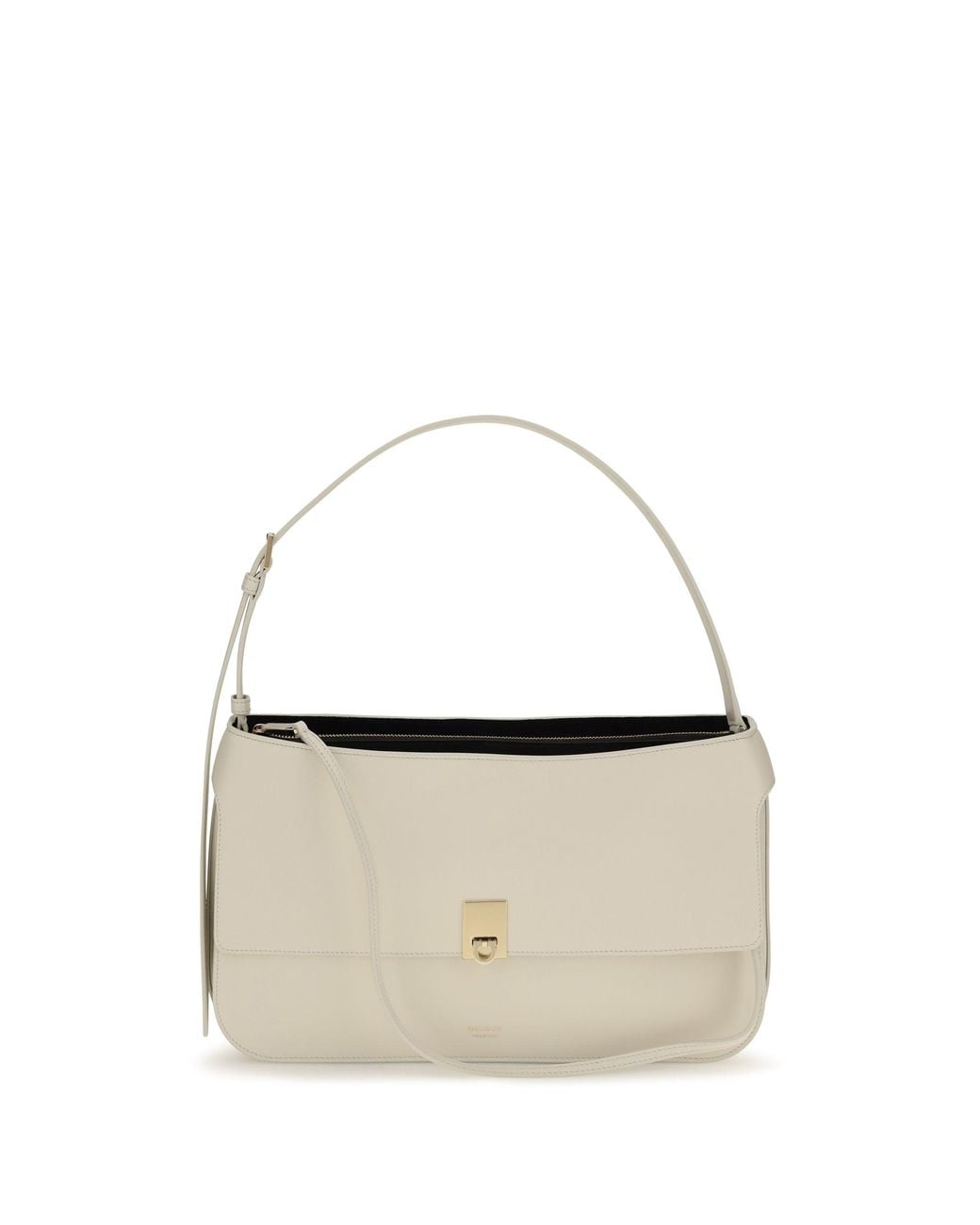 Ferragamo White Cara Small Shoulder Bag Mascarpone