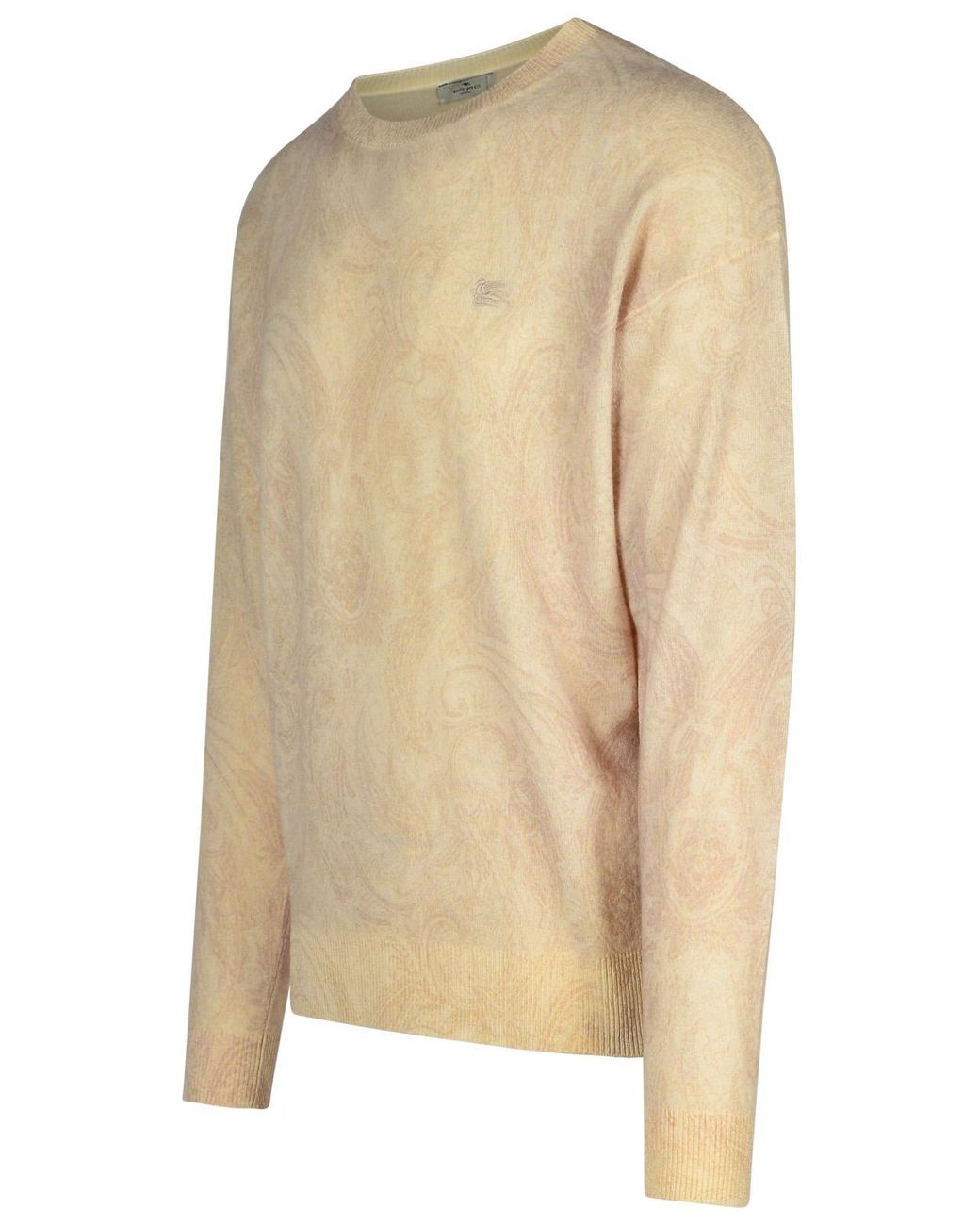 Etro Natural 'Paisley' Ivory Wool Sweater for men