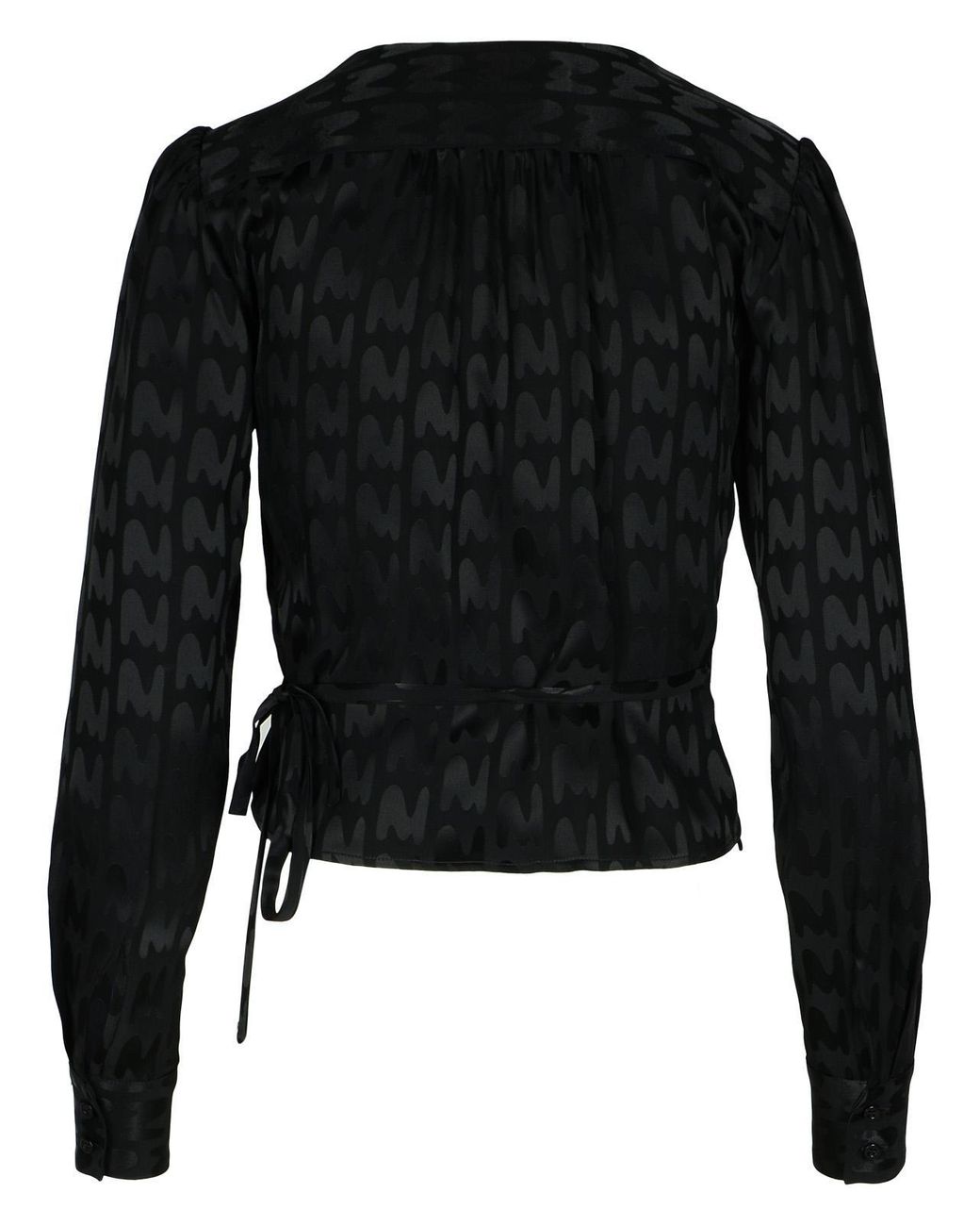 MSGM Black Viscose Blend Blouse