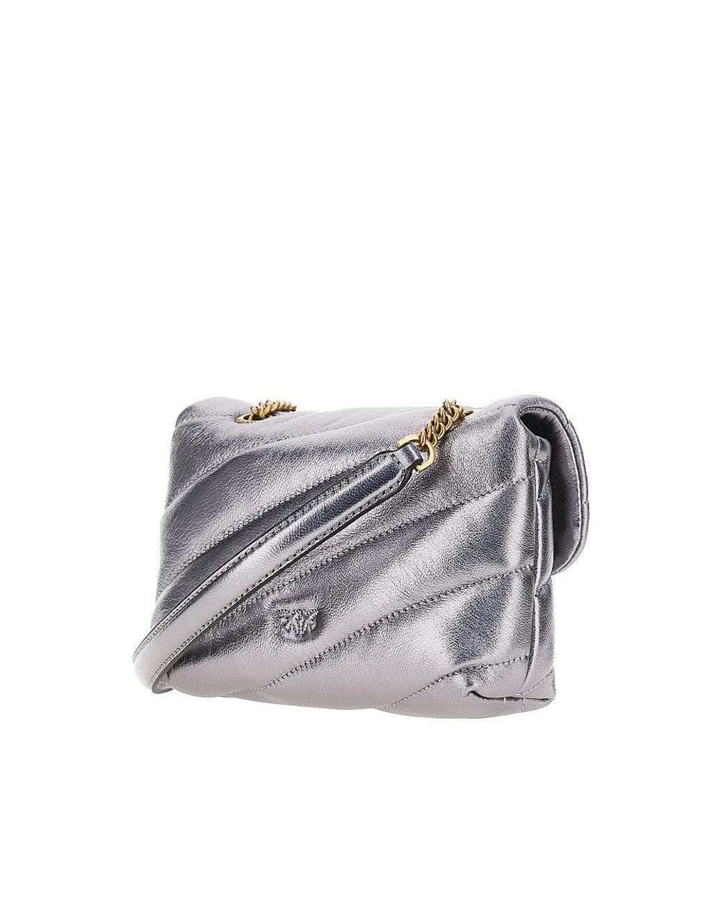 Pinko Gray Love Baby Puff Bag