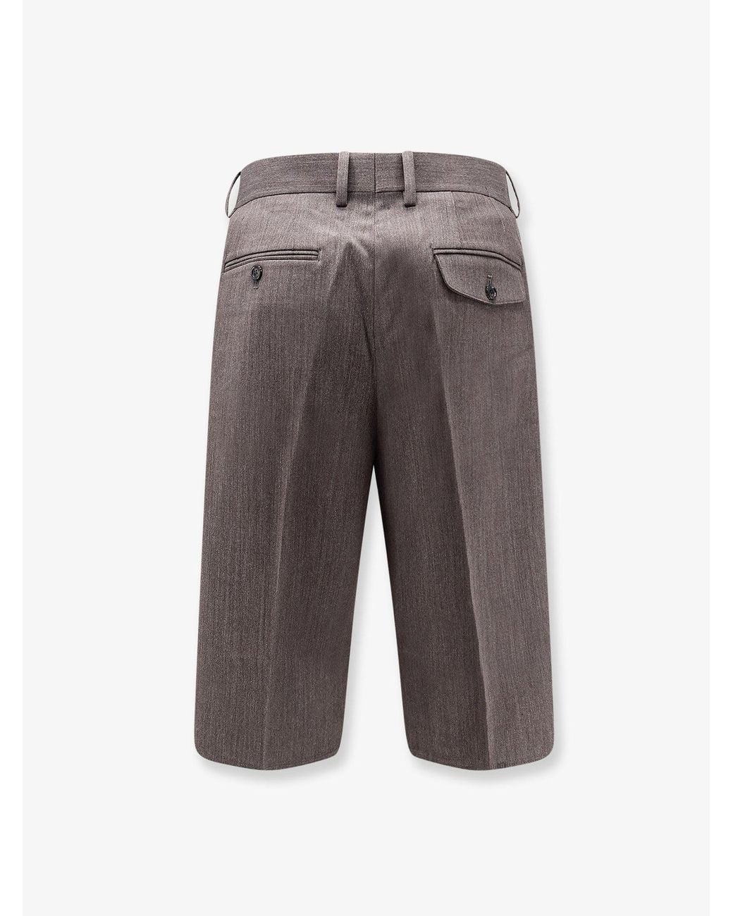 TONYWACK Gray Wool Blend Bermuda Shorts Melange for men