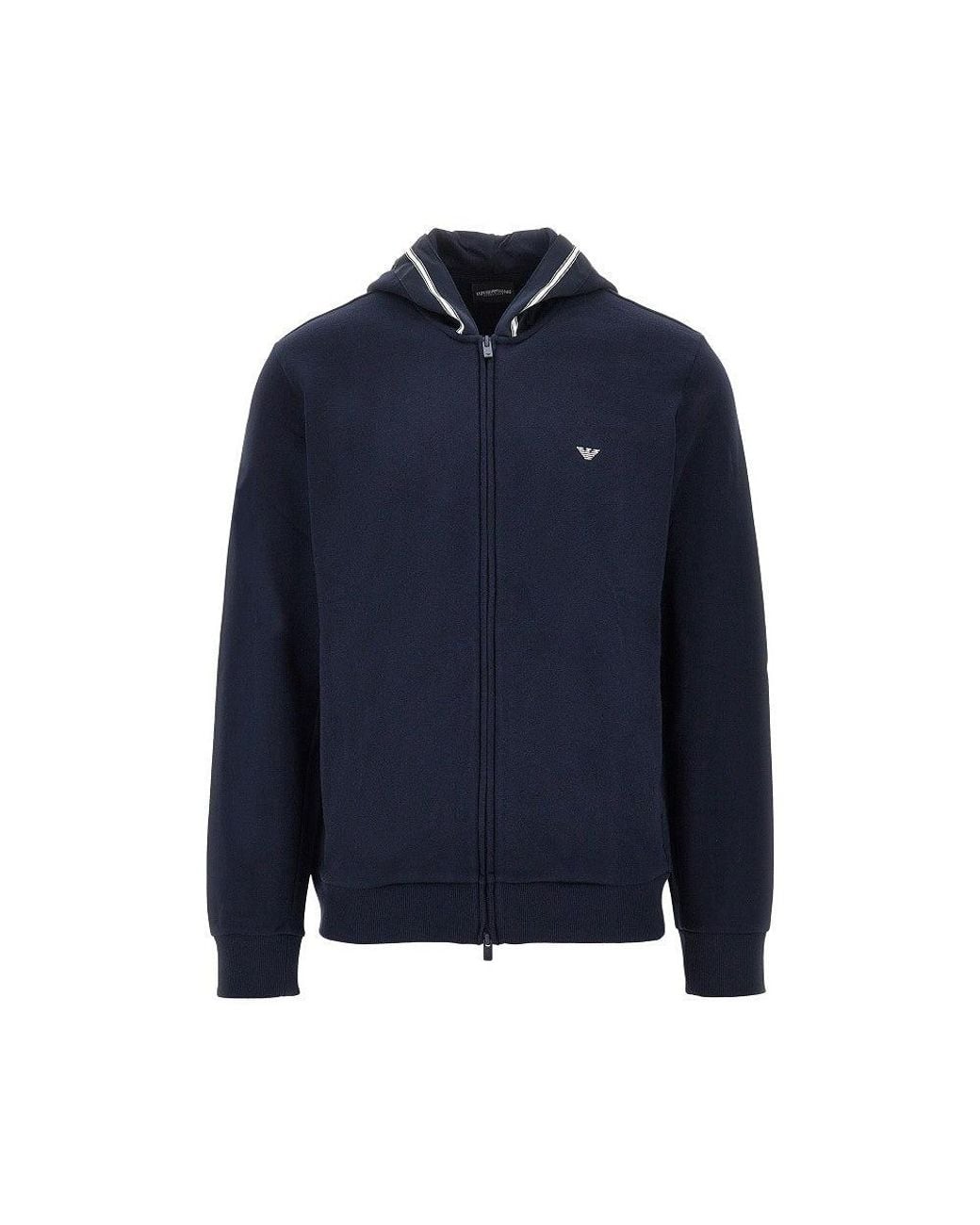 EA BODYWEAR Blue Loungewear Hoodie for men