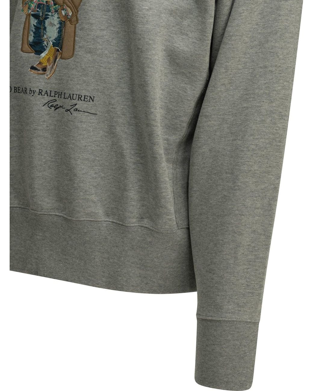 Polo Ralph Lauren Gray "Polo Bear" Crew-Neck Sweatshirt for men