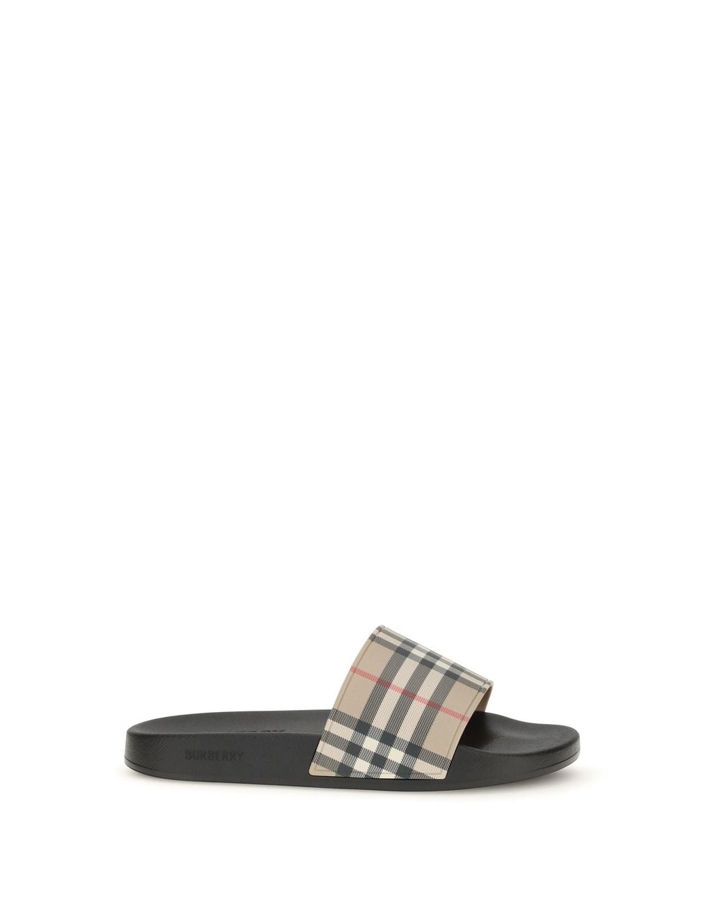 Burberry White Check Slides for men