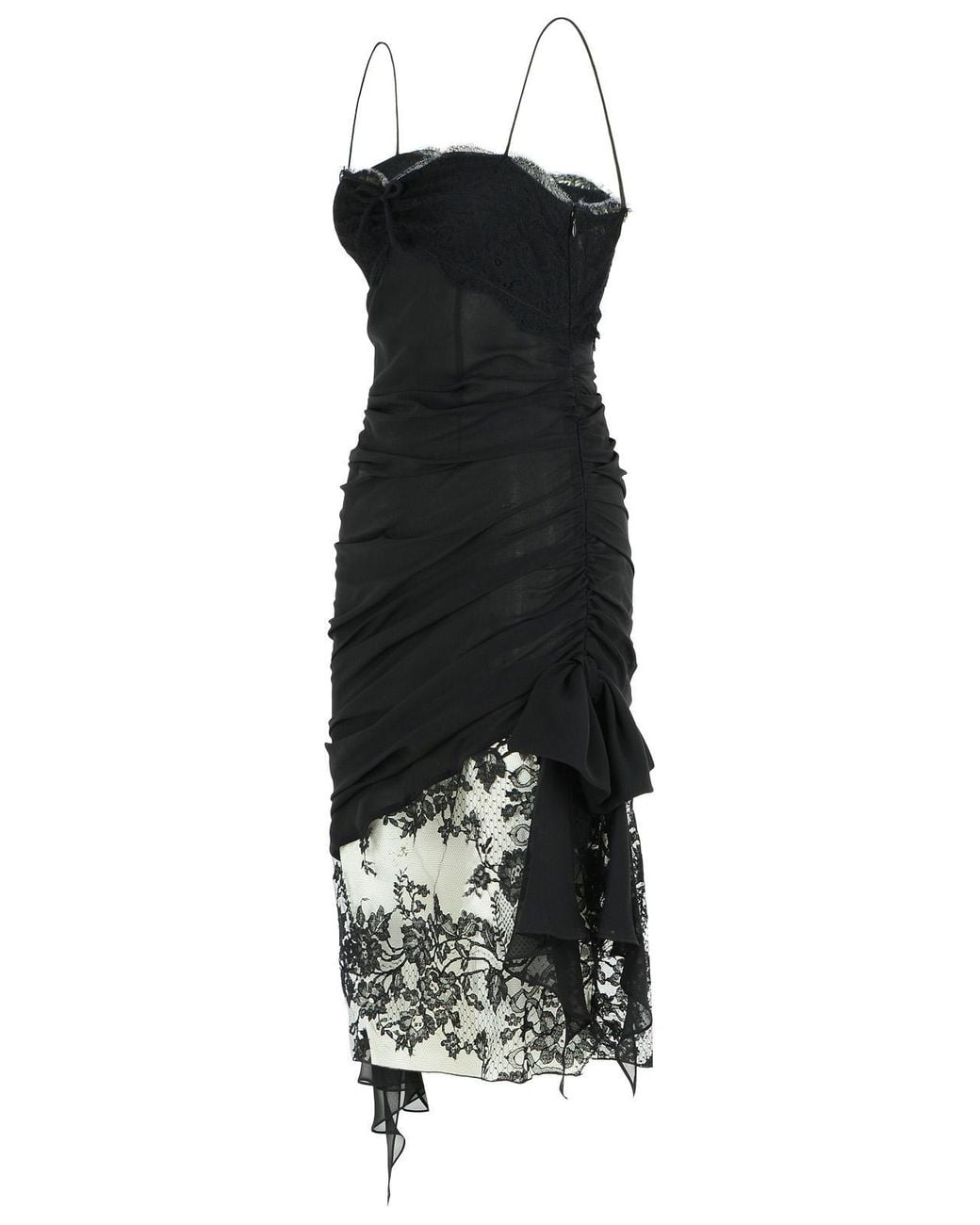 Alessandra Rich Black Silk Mini Dress