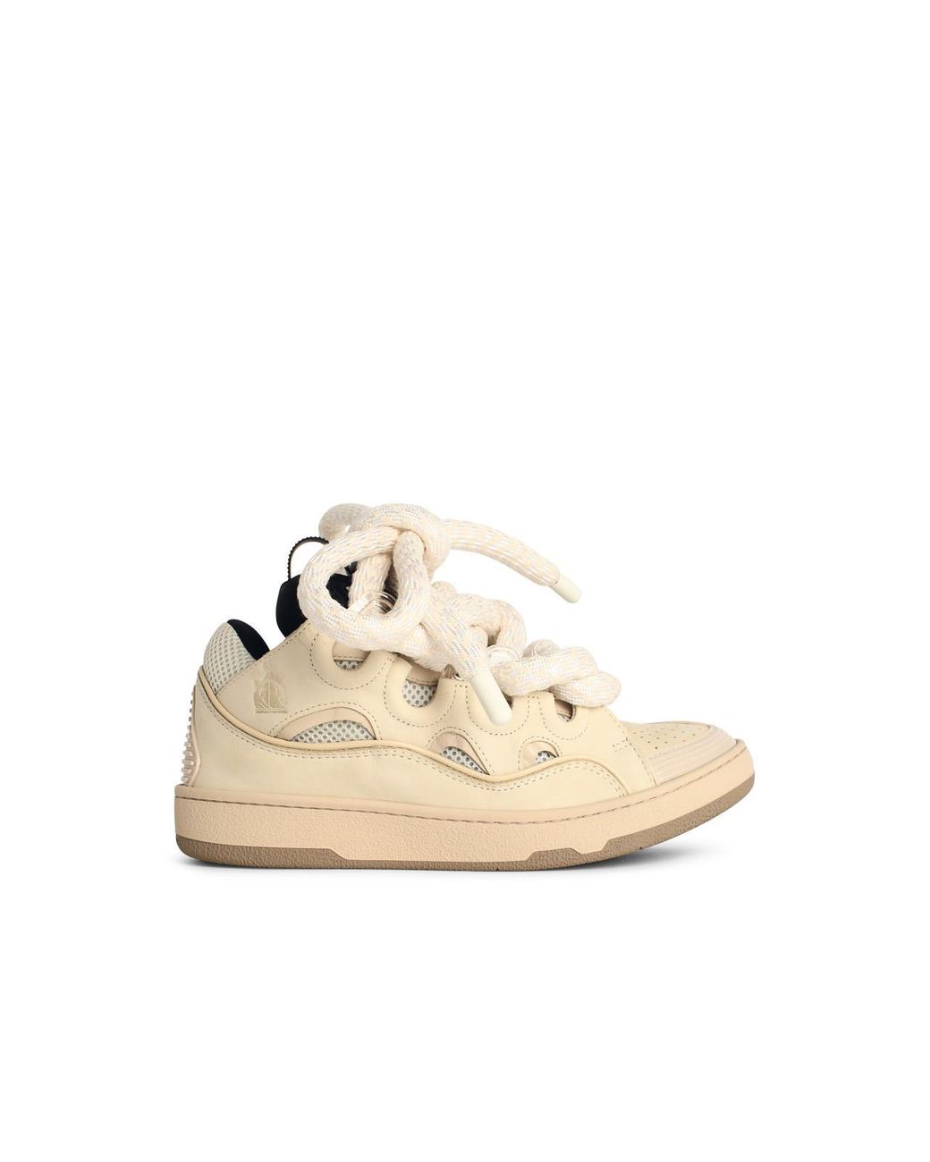 Lanvin Natural Curb' Leather Blend Sneakers for men