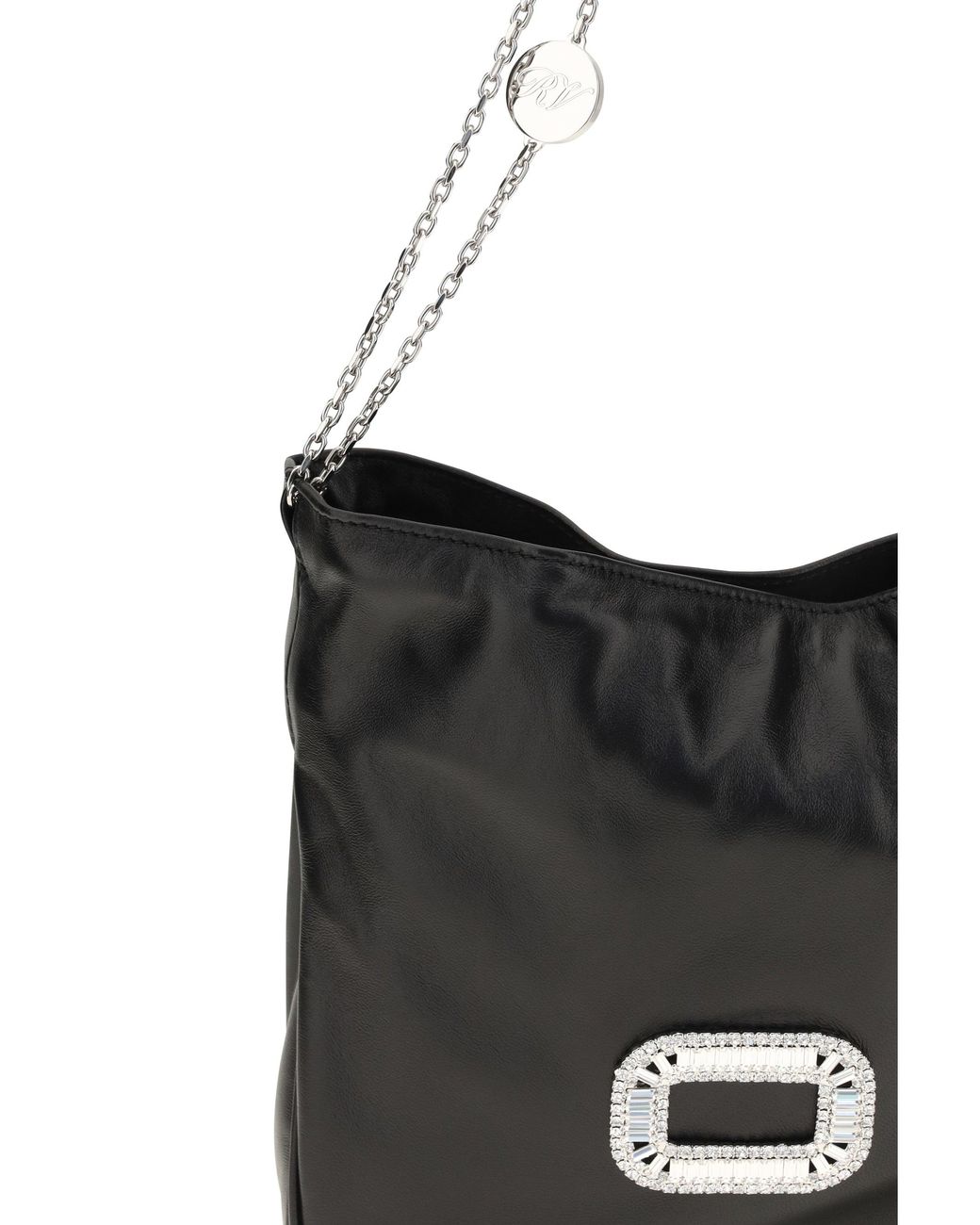 Roger Vivier White Pilgrim Mini Handbag