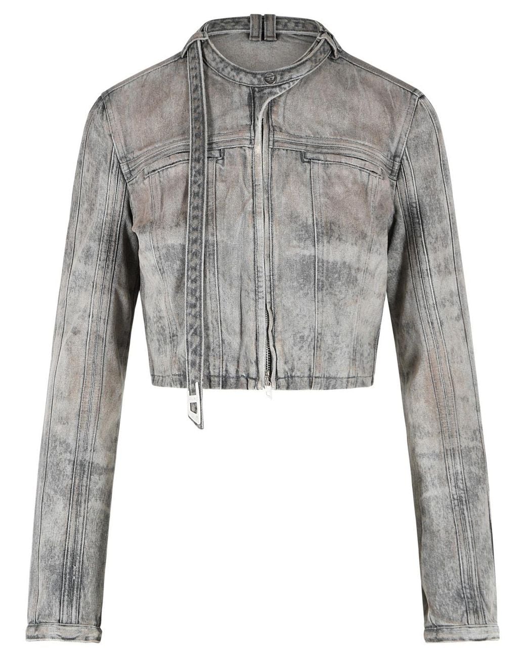 DIESEL Gray 'Saphix' Cotton Blend Jacket