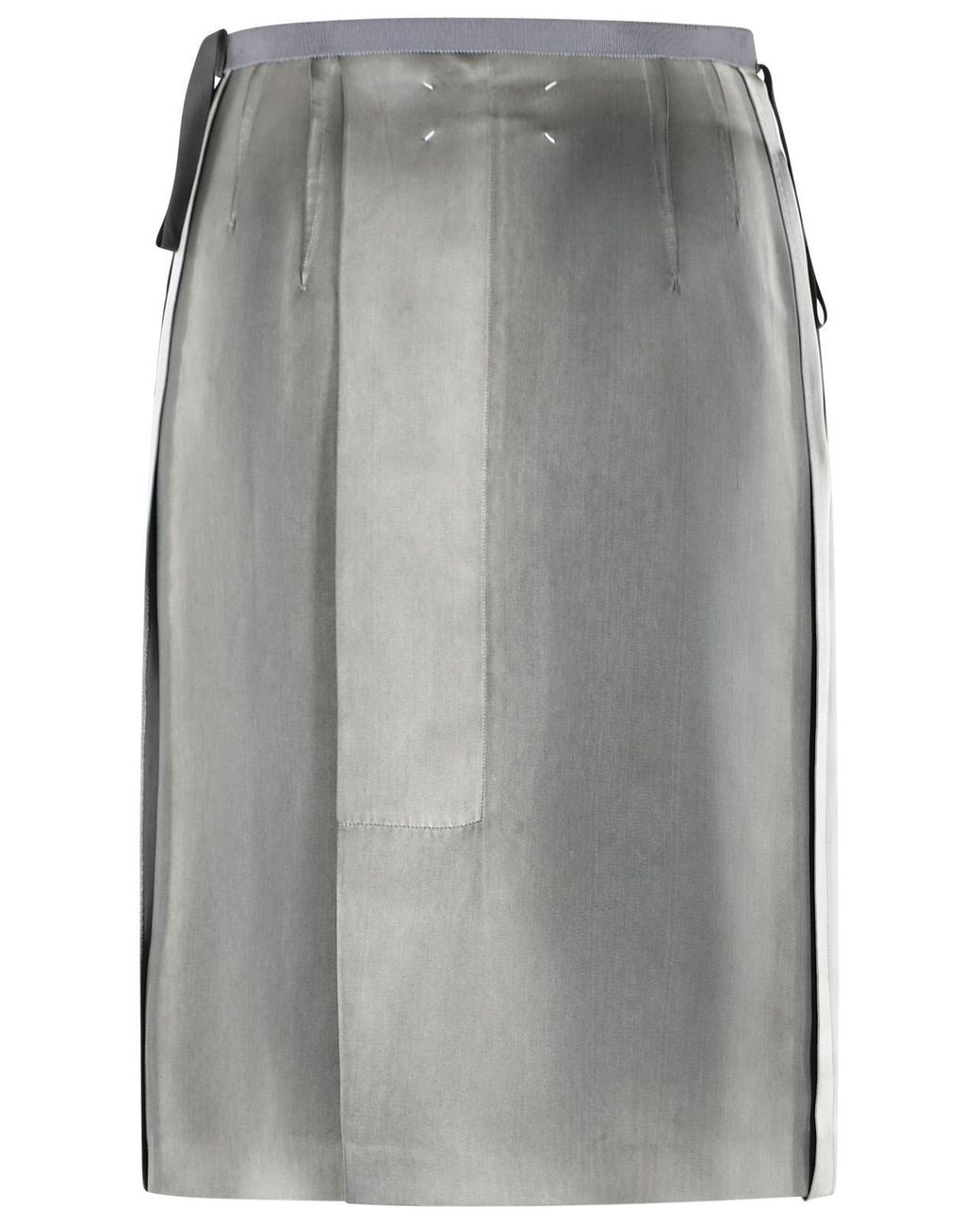 Maison Margiela Gray Viscose Midi Skirt