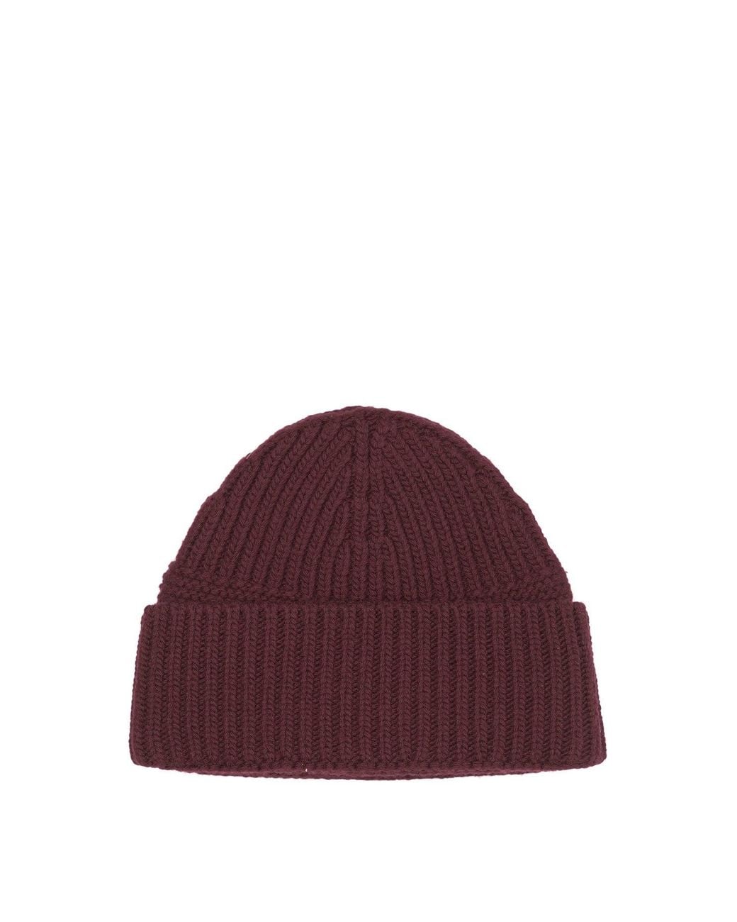 Miu Miu Purple Wool And Cashmere Beanie With Logo