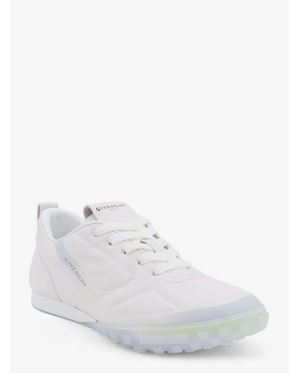 Givenchy White New Glide Leather Low-Top Sneakers for men