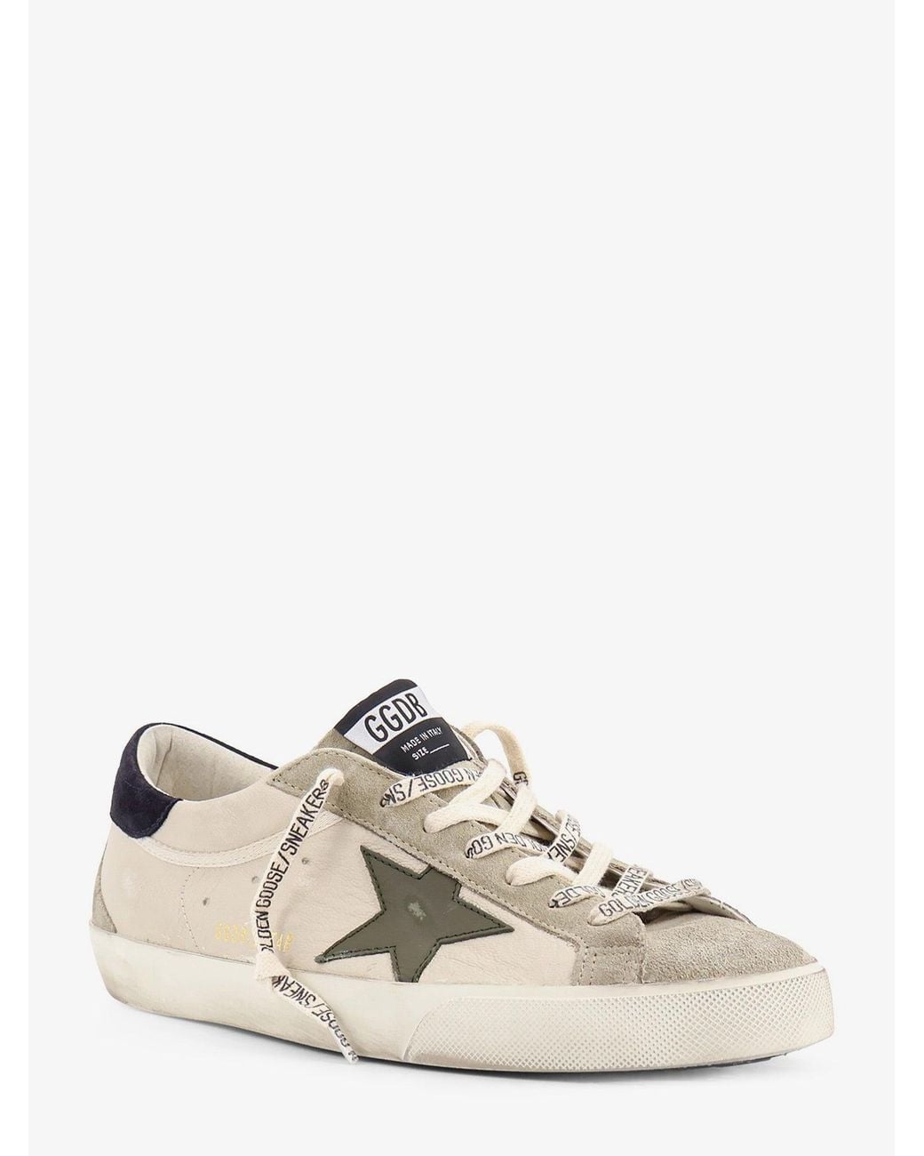 Golden Goose Deluxe Brand White Super-Star Leather Suede Sneakers for men