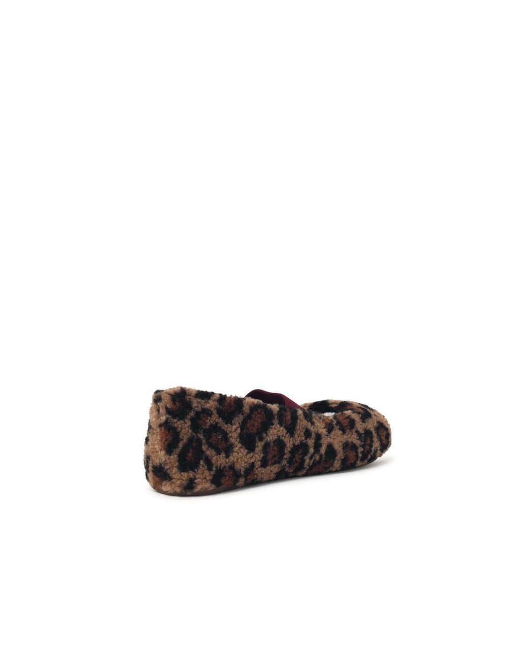 Moonboot White Fleece Teddy Leather Cognac Ballet Flats