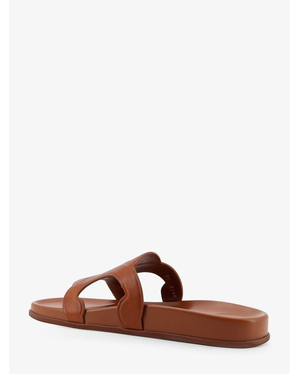 Céline Brown Triomphe Leather Sandals
