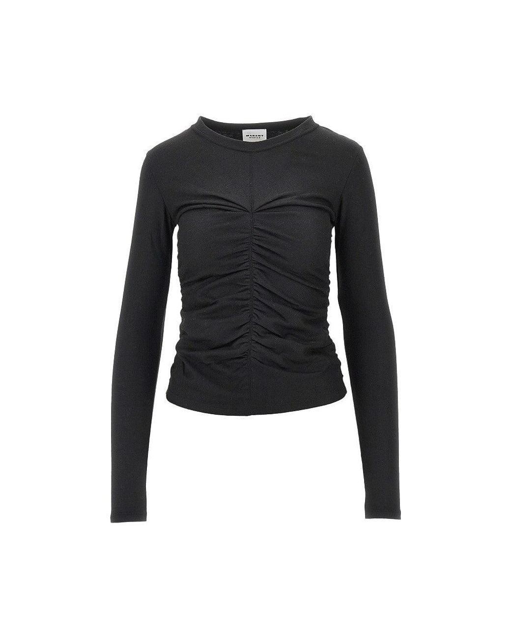 Isabel Marant Black Delesa Gathered Top