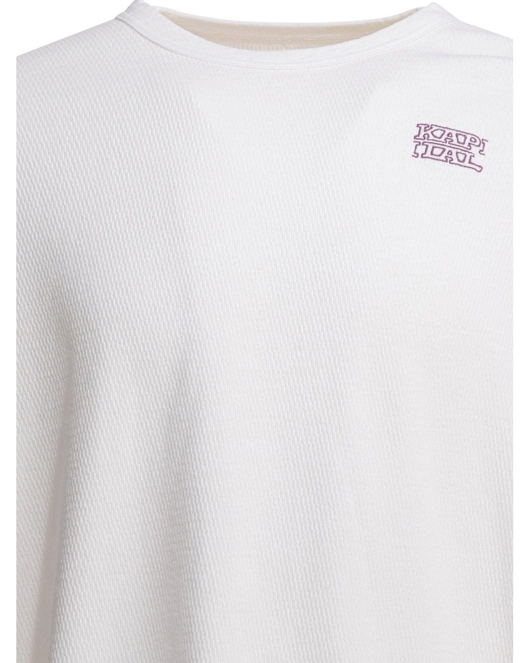 Kapital White Embroidered Logo T-Shirt for men