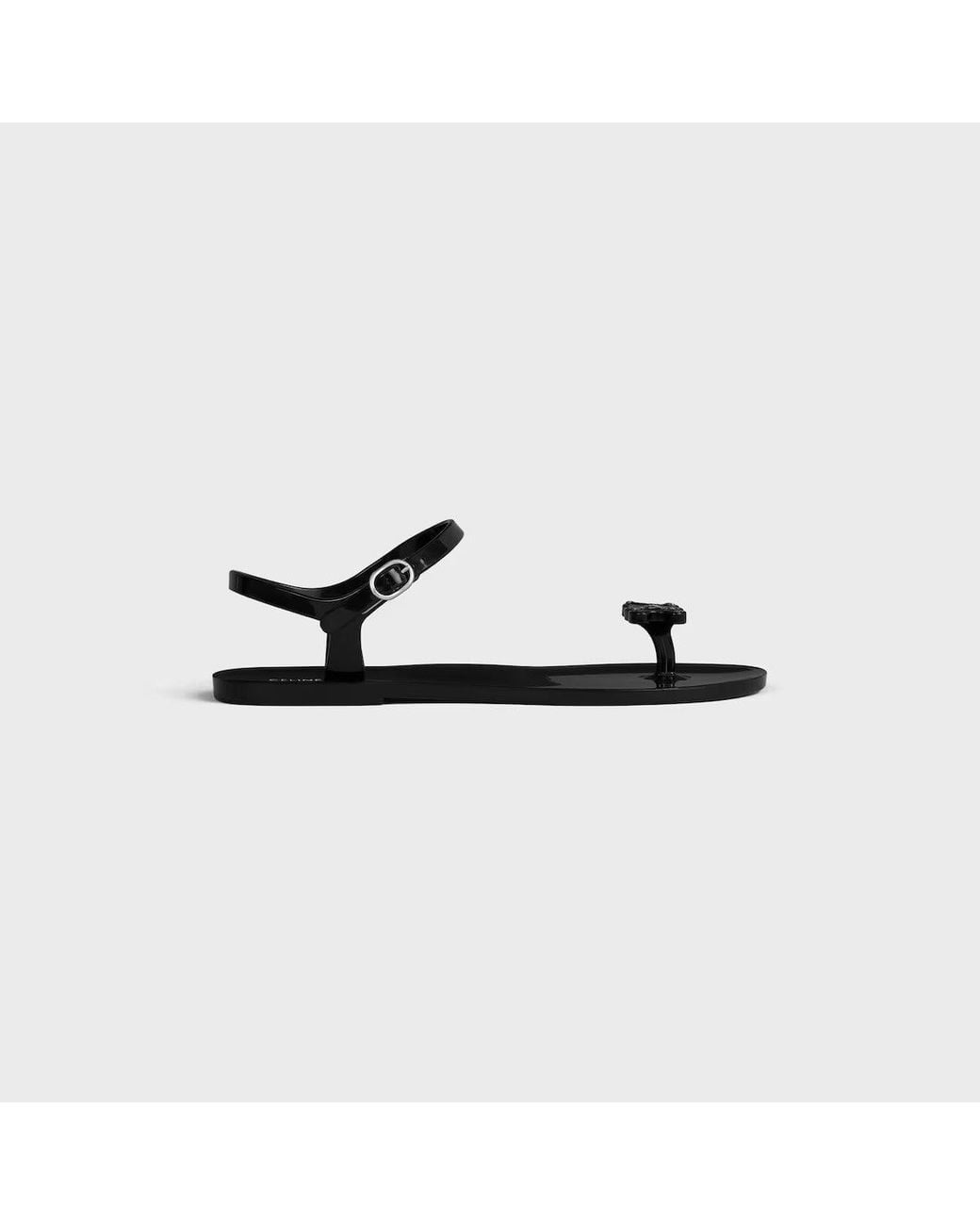 Céline Black Jelly Bay Flat Sandals