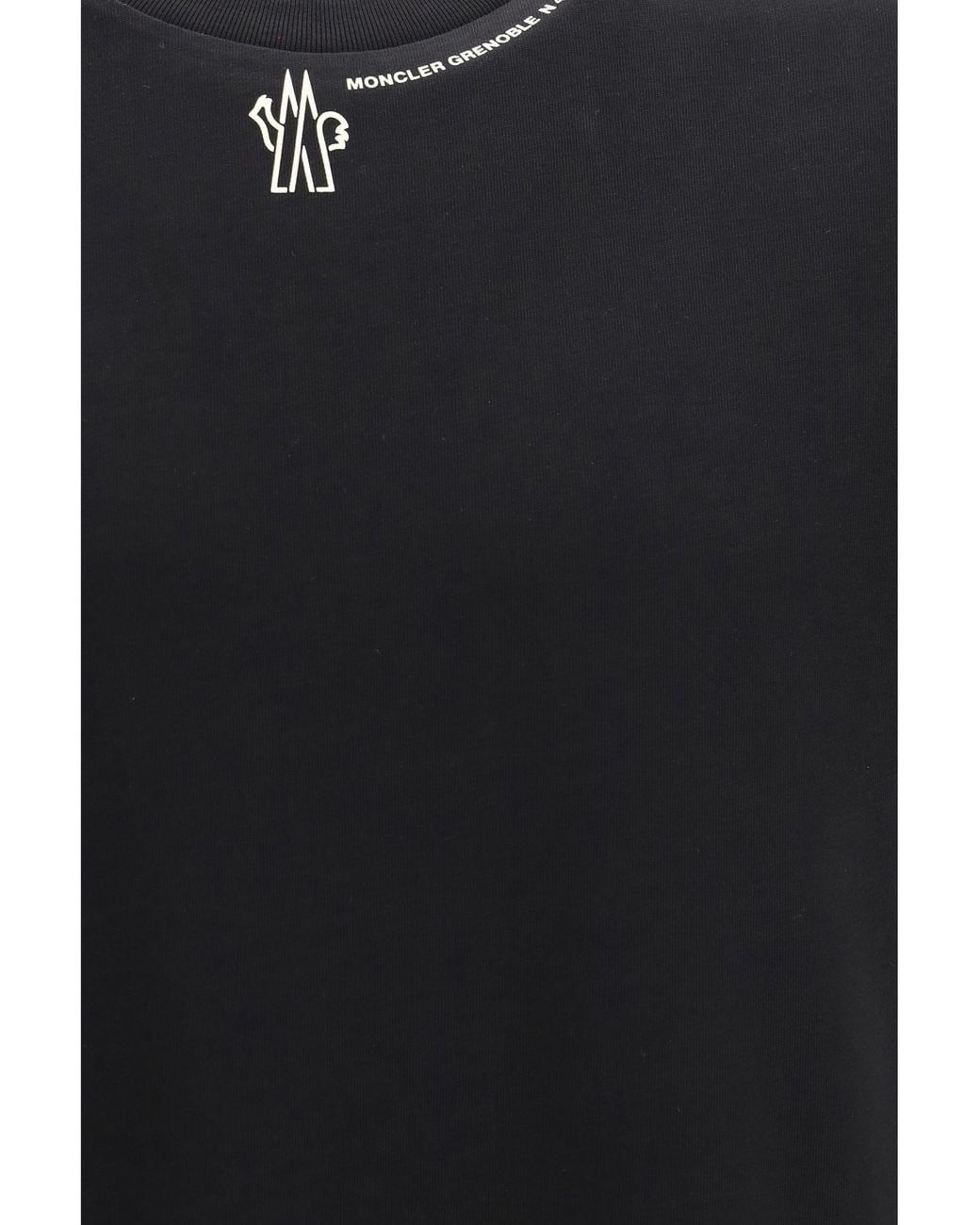 Moncler Black Cotton T-Shirt for men