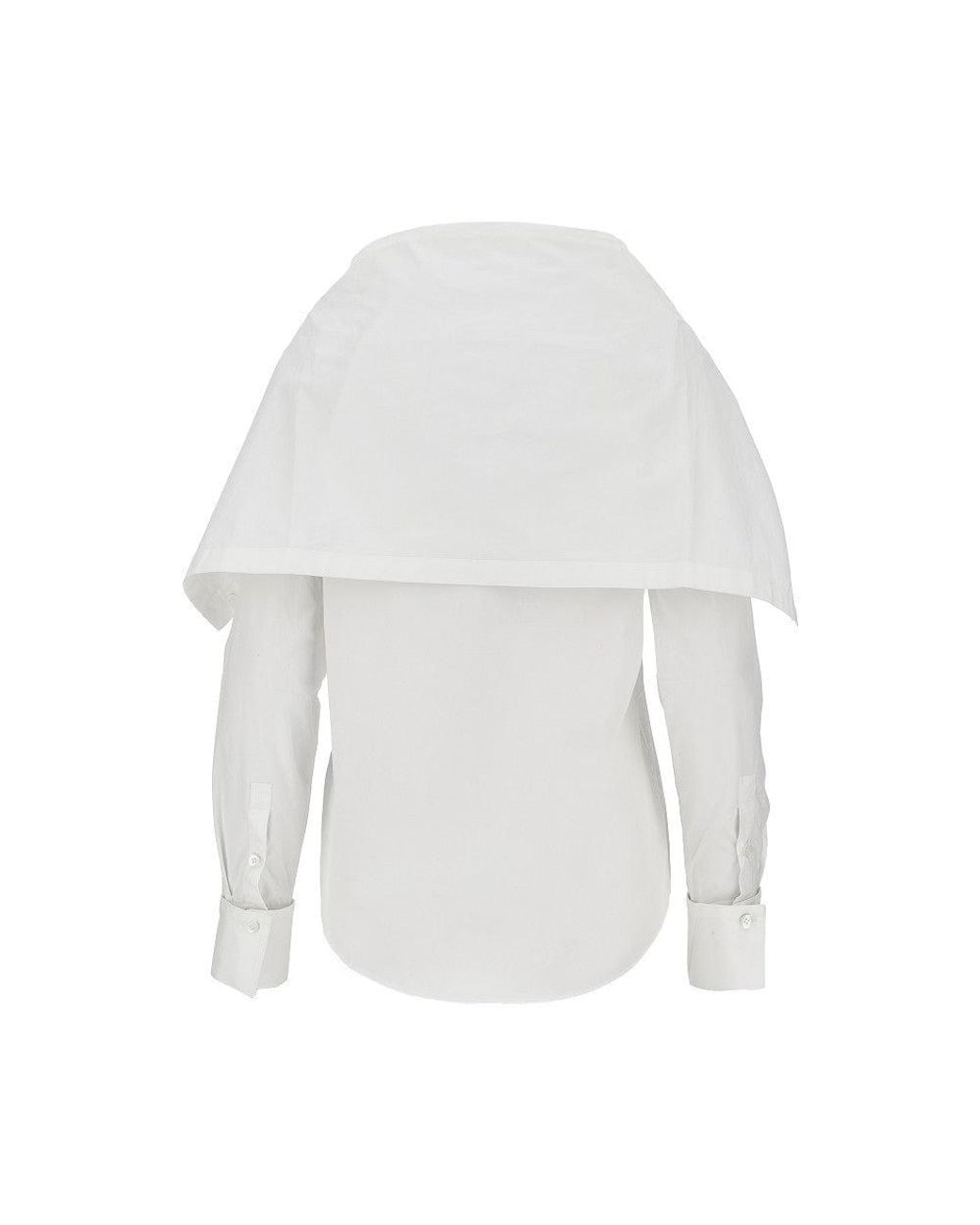 7 For All Mankind White Maxi High Neck Shirt