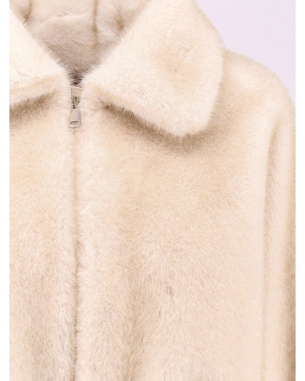 VALENTINI 1972 Natural Faux Mink Jacket