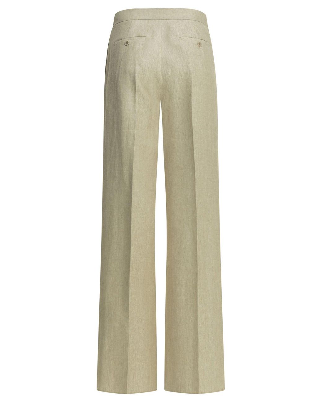 Max Mara Natural Linen Tailored Pants